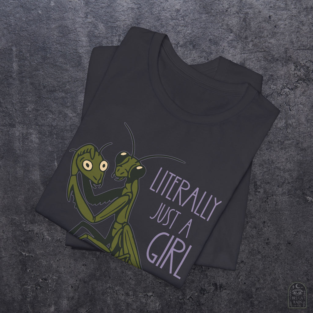 Praying Mantis Just a Girl PREMIUM T-Shirt