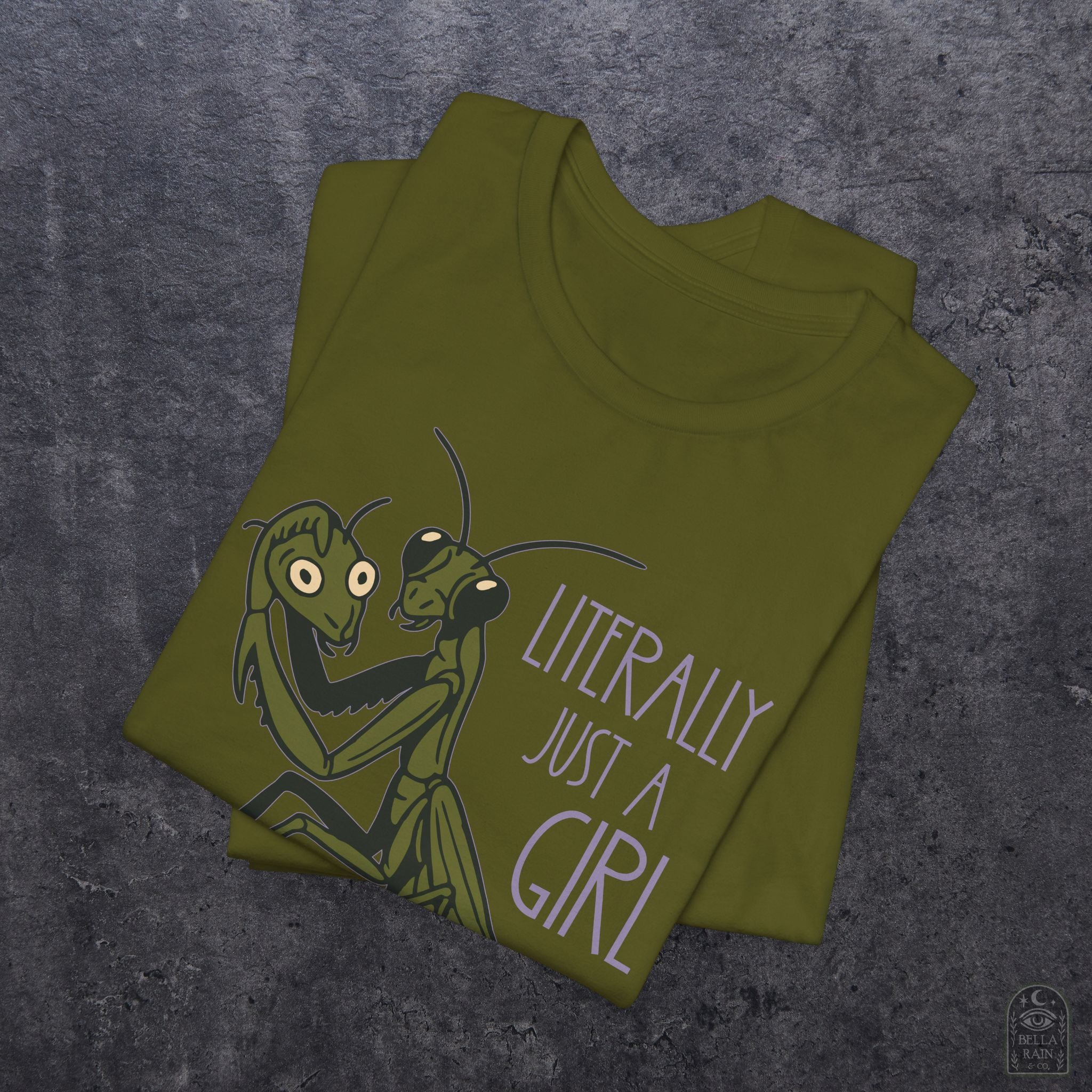 Praying Mantis Just a Girl PREMIUM T-Shirt