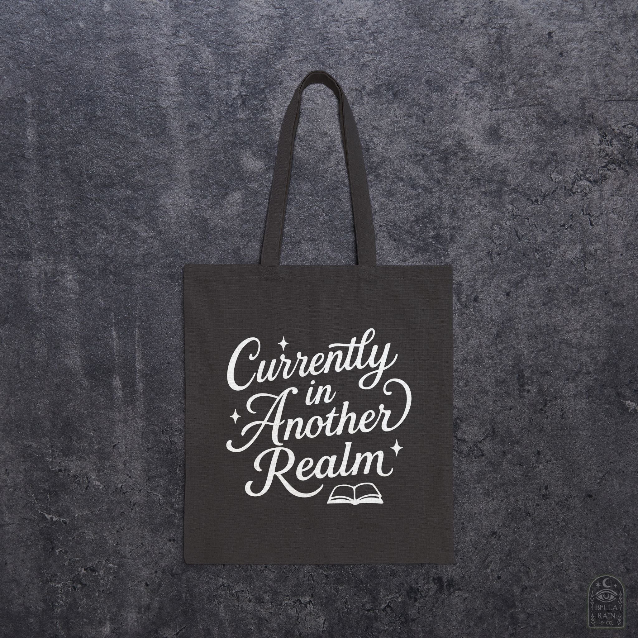 Currently in Another Realm Canvas Tote