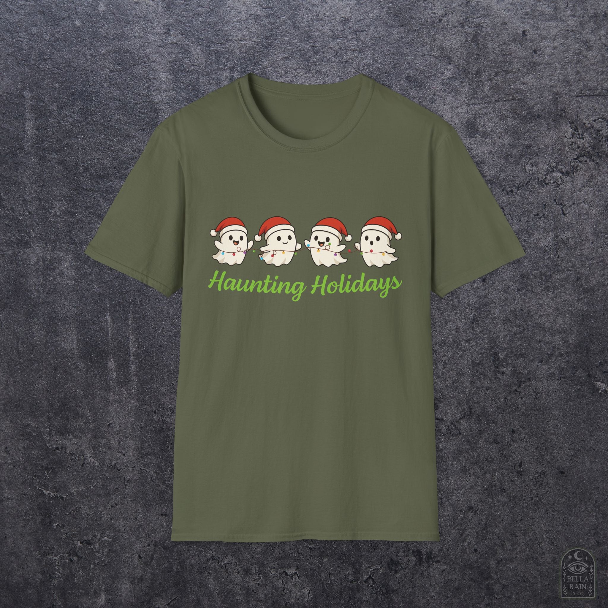 Haunting Holiday Ghosts Unisex Softstyle T-Shirt