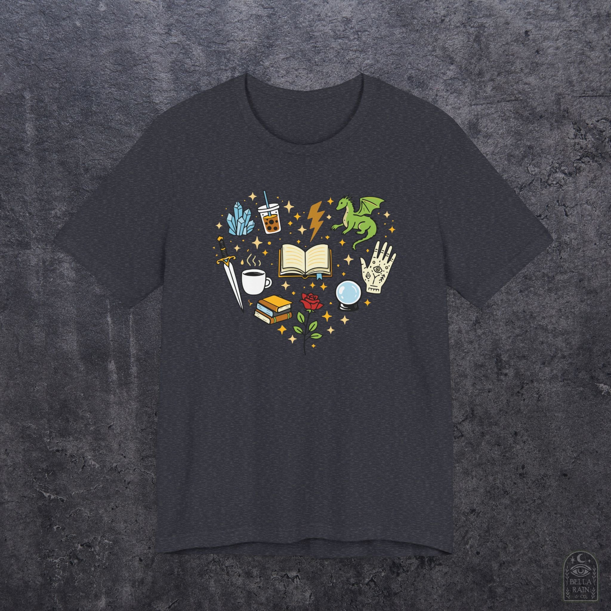 Heart Bookish Collage PREMIUM T-Shirt