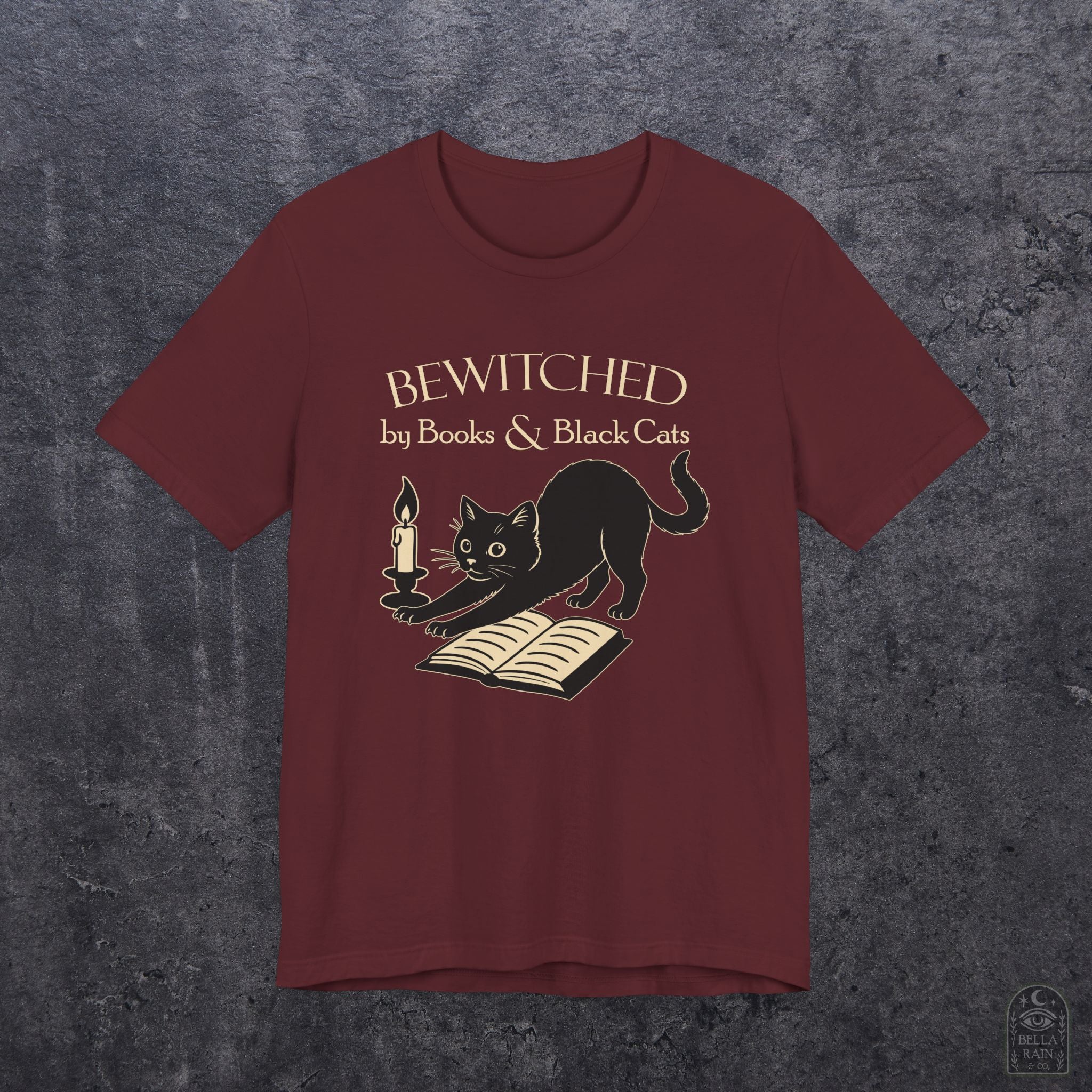 Bewitched by Books & Black Cats PREMIUM T-Shirt