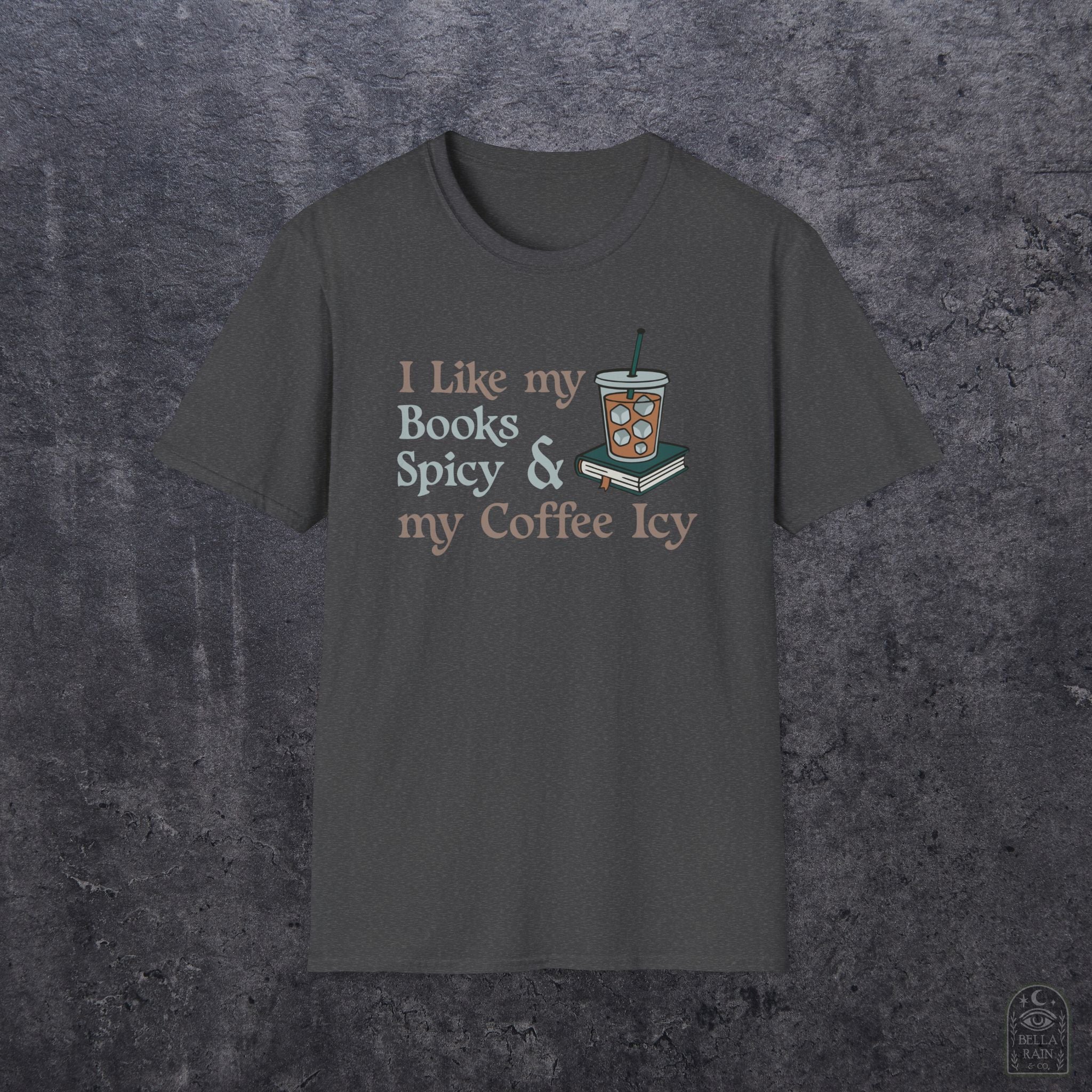 Books Spicy Coffee Icy Unisex Softstyle T-Shirt