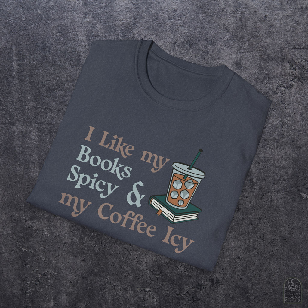 Books Spicy Coffee Icy Unisex Softstyle T-Shirt