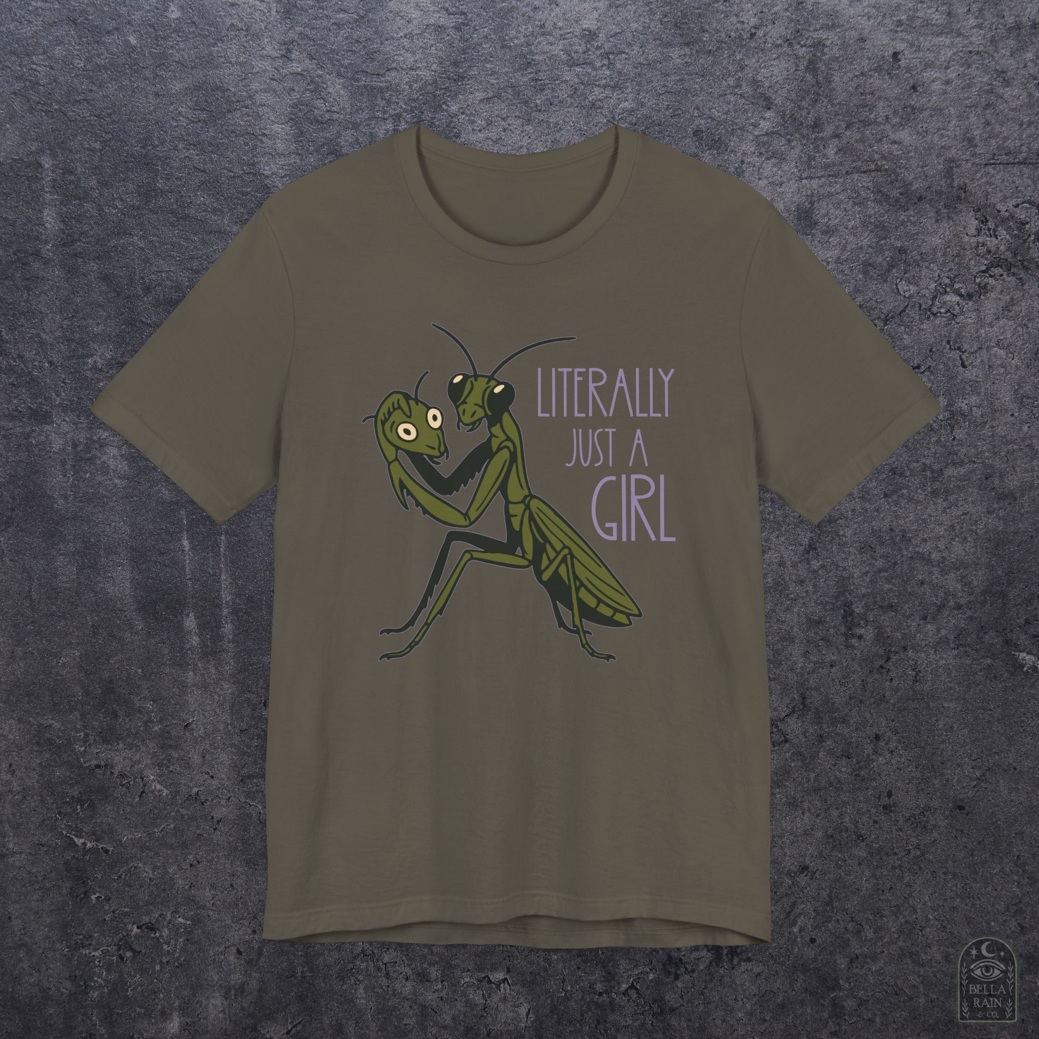Praying Mantis Just a Girl PREMIUM T-Shirt