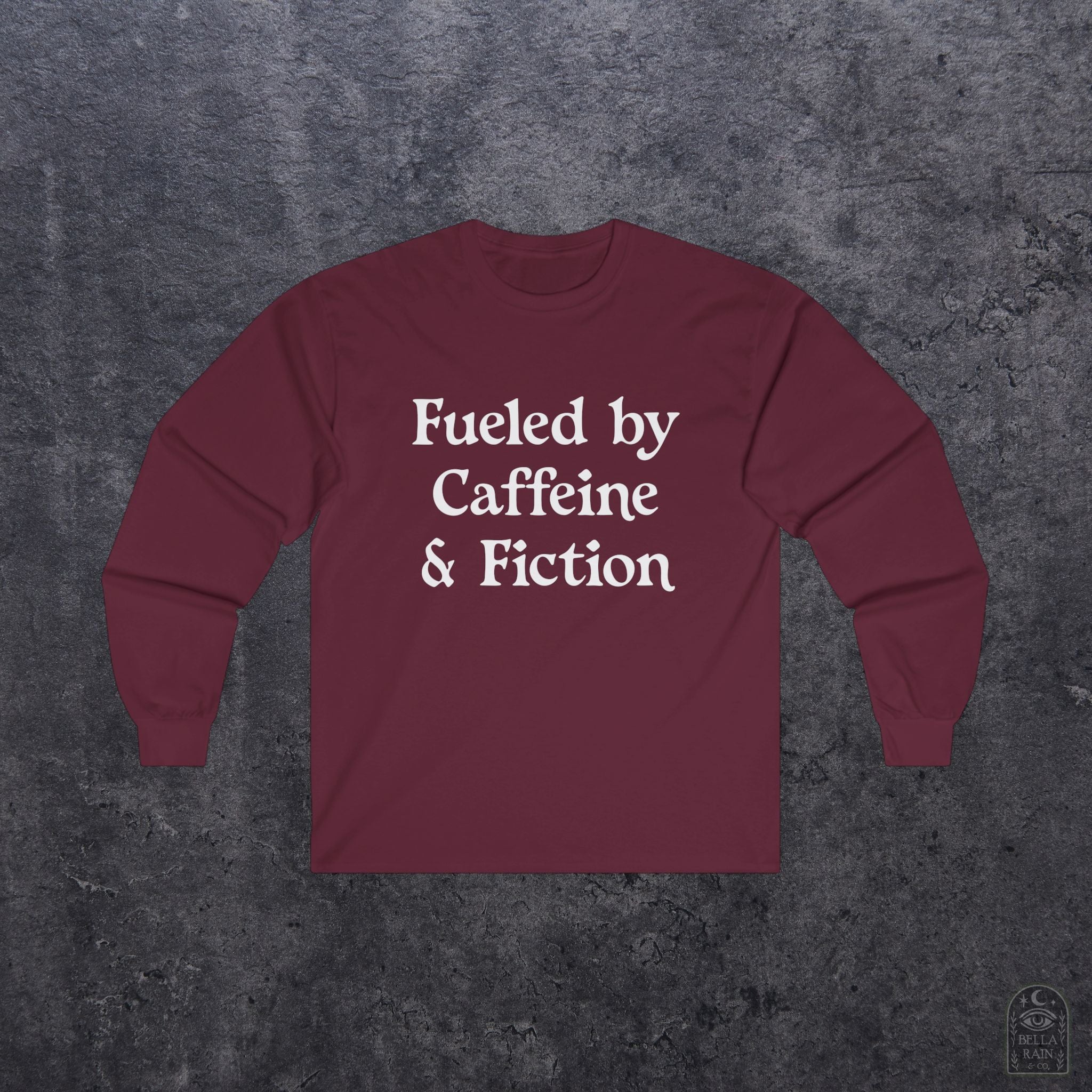 Fueled by Caffeine & Fiction Unisex Long Sleeve Tee