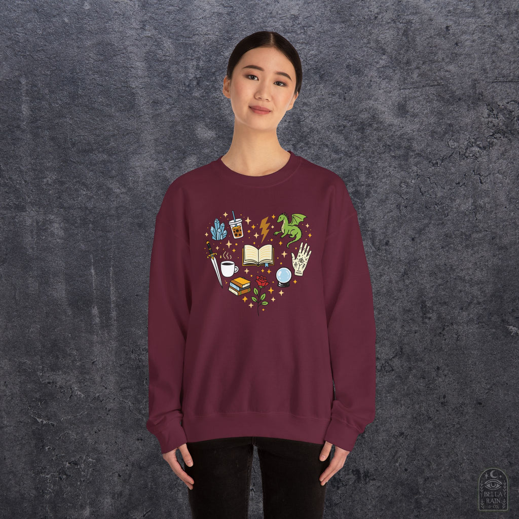 Heart Bookish Crewneck Sweatshirt