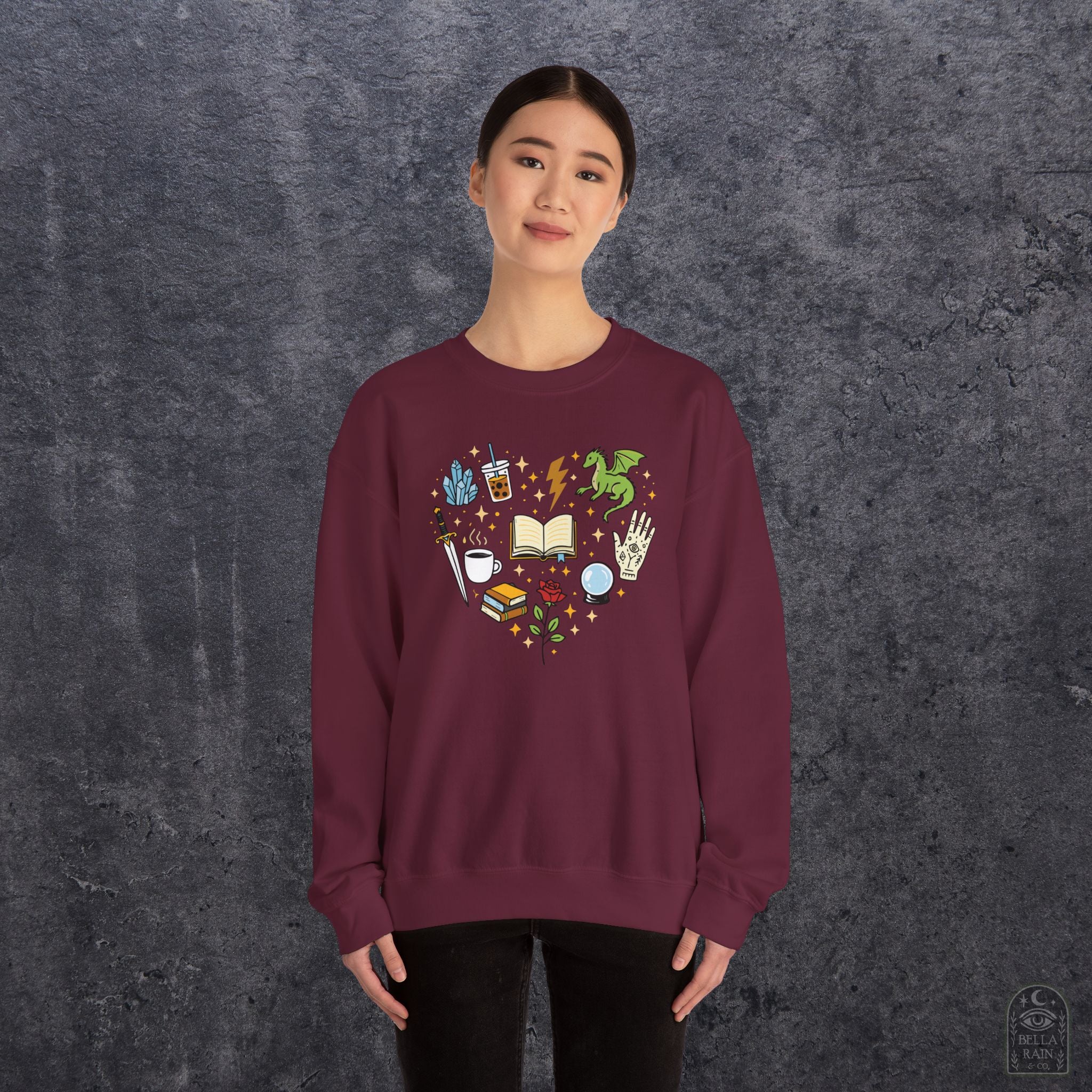 Heart Bookish Crewneck Sweatshirt