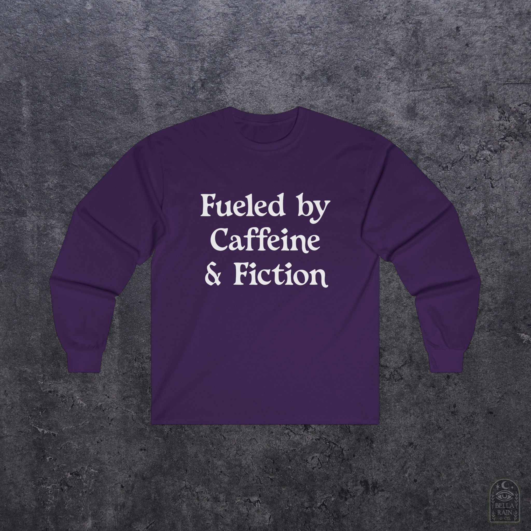Fueled by Caffeine & Fiction Unisex Long Sleeve Tee