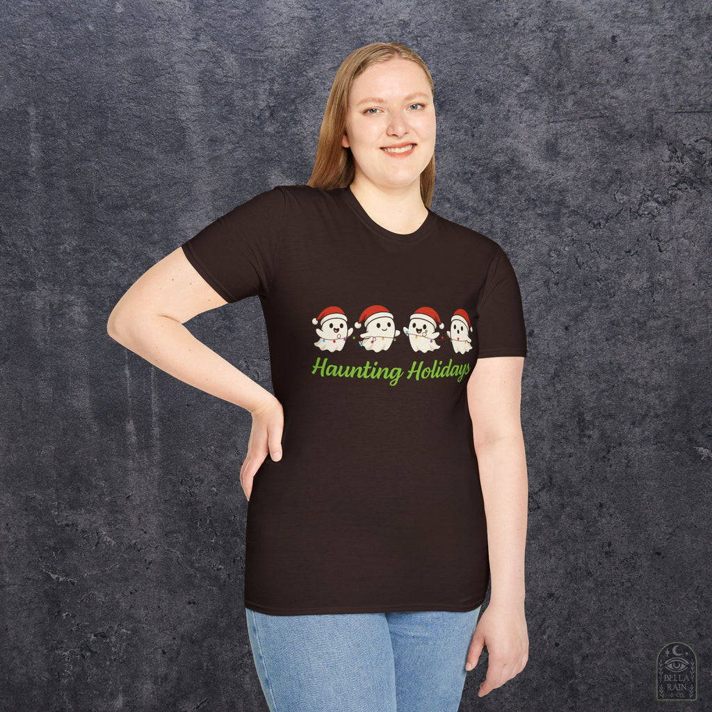 Haunting Holiday Ghosts Unisex Softstyle T-Shirt