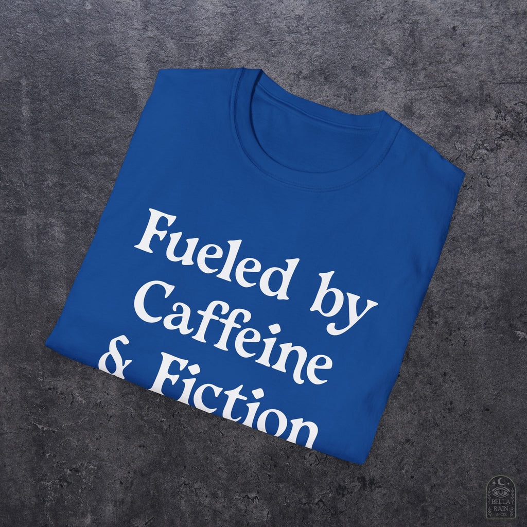 Fueled by Caffeine & Fiction Unisex Softstyle T-Shirt