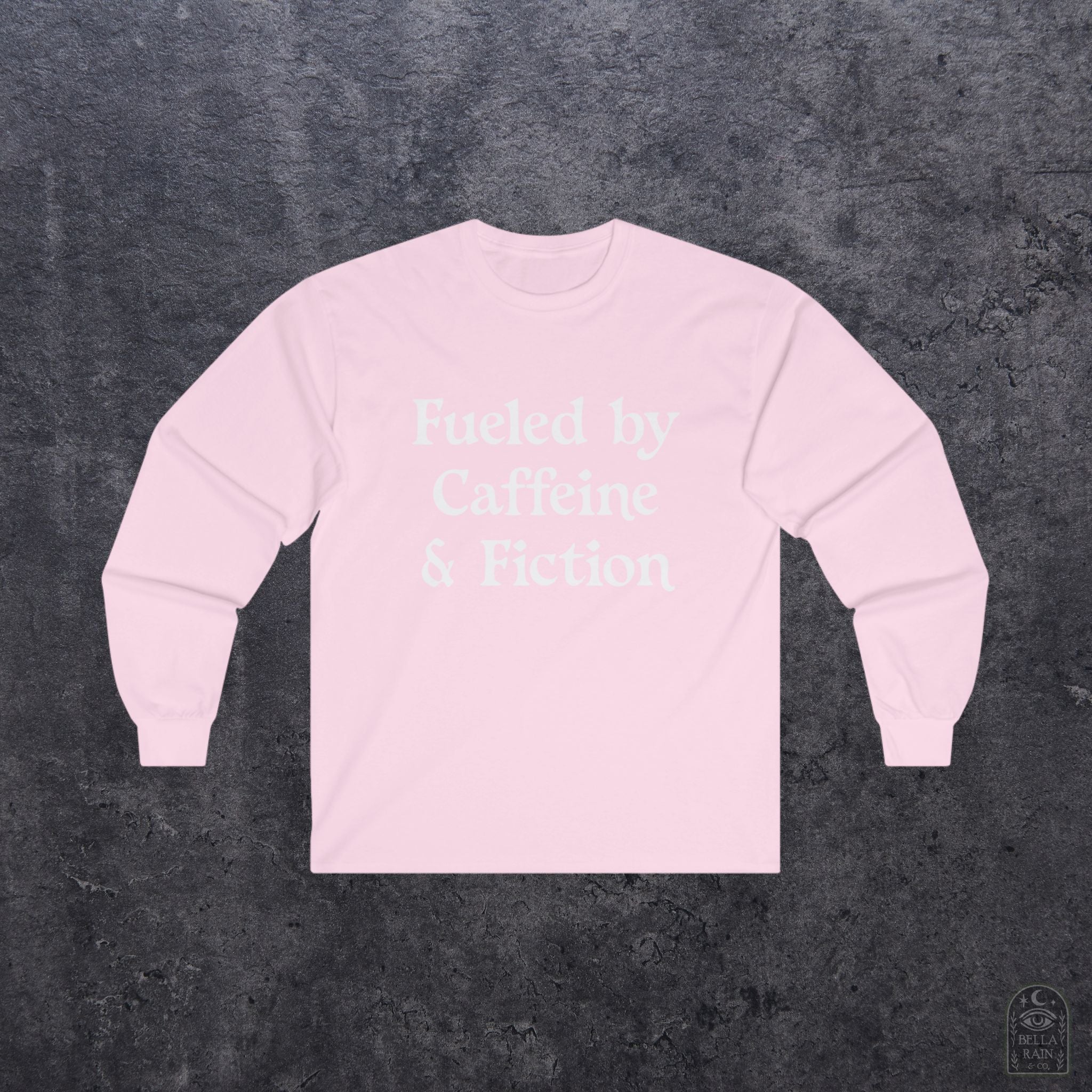 Fueled by Caffeine & Fiction Unisex Long Sleeve Tee