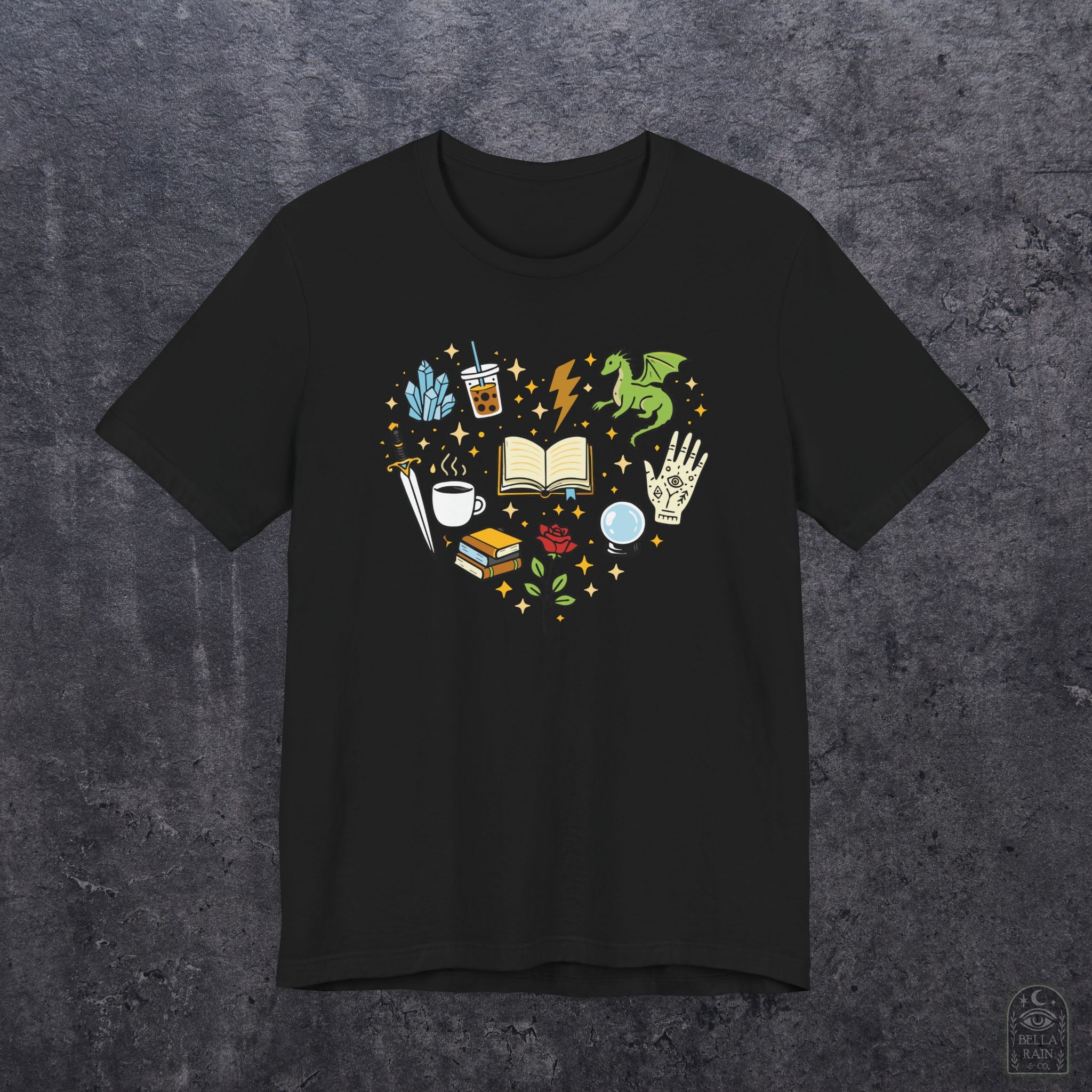 Heart Bookish Collage PREMIUM T-Shirt