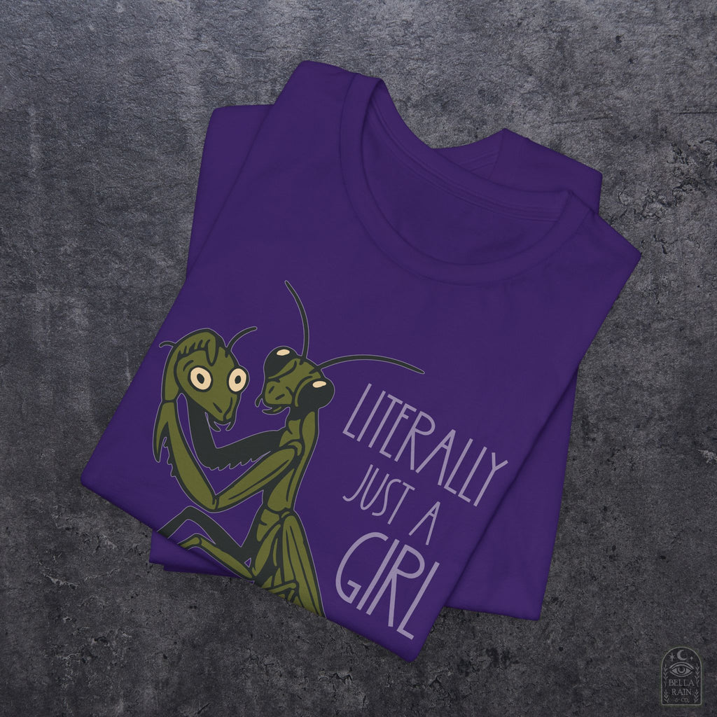 Praying Mantis Just a Girl PREMIUM T-Shirt