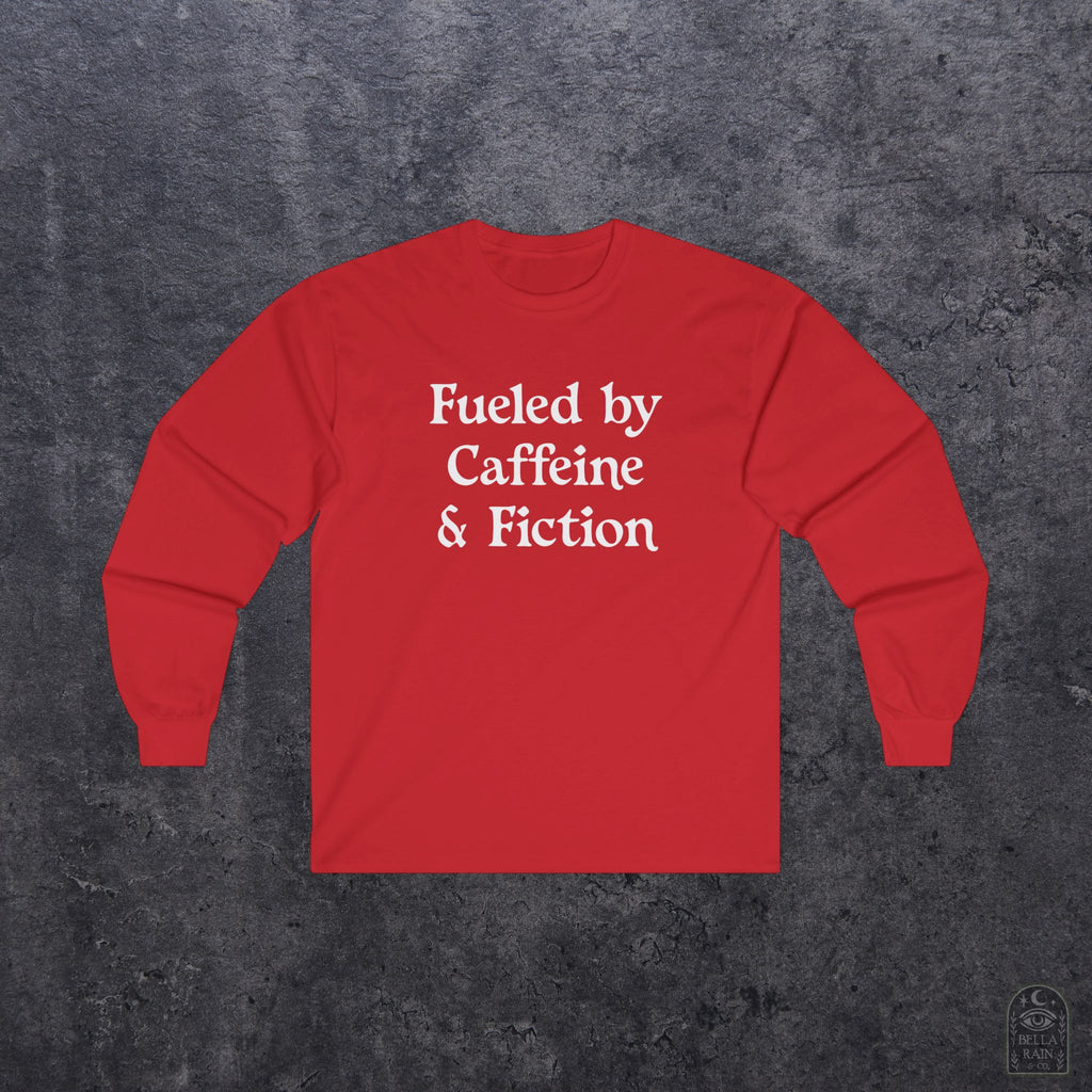 Fueled by Caffeine & Fiction Unisex Long Sleeve Tee