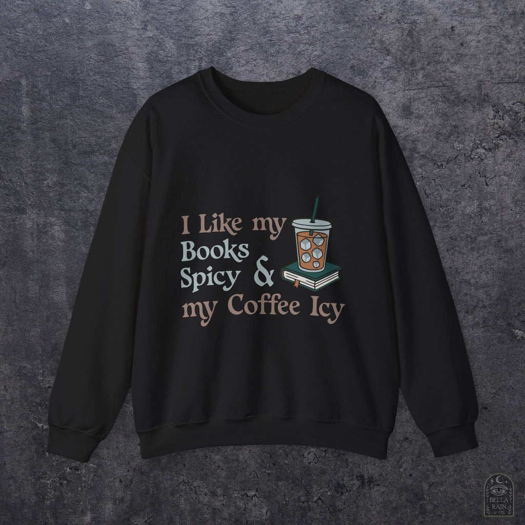 Spicy Books & Icy Coffee Crewneck Sweatshirt