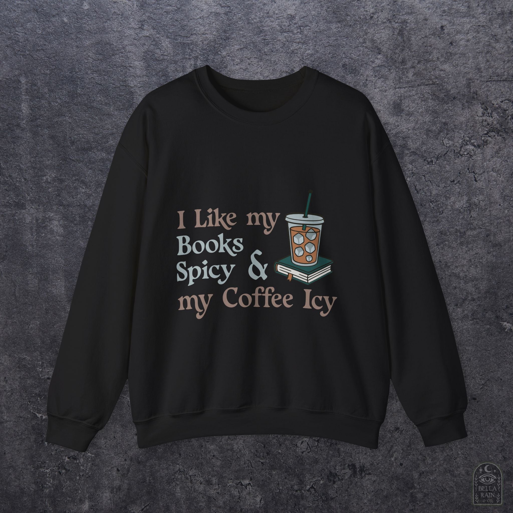 Spicy Books & Icy Coffee Crewneck Sweatshirt