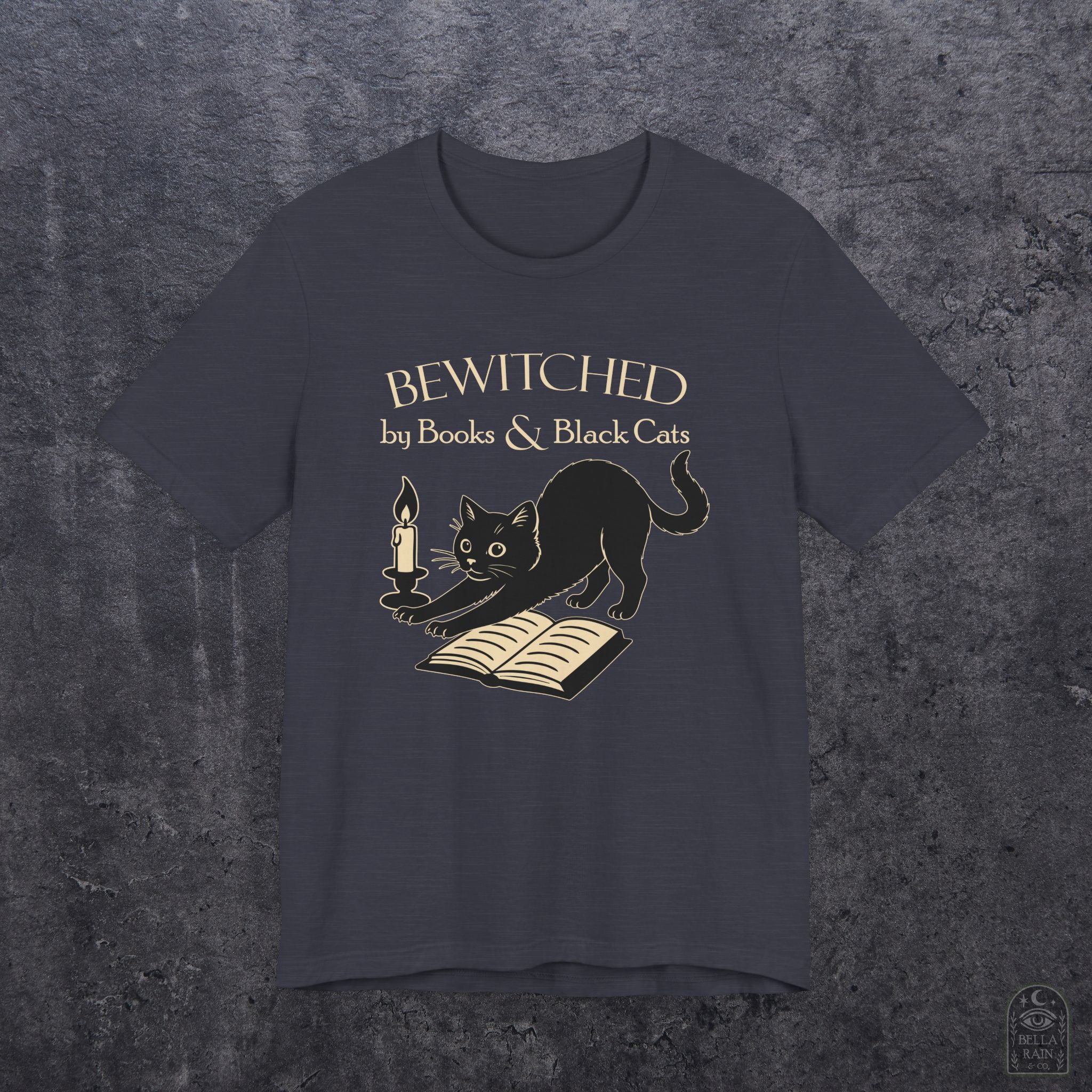 Bewitched by Books & Black Cats PREMIUM T-Shirt