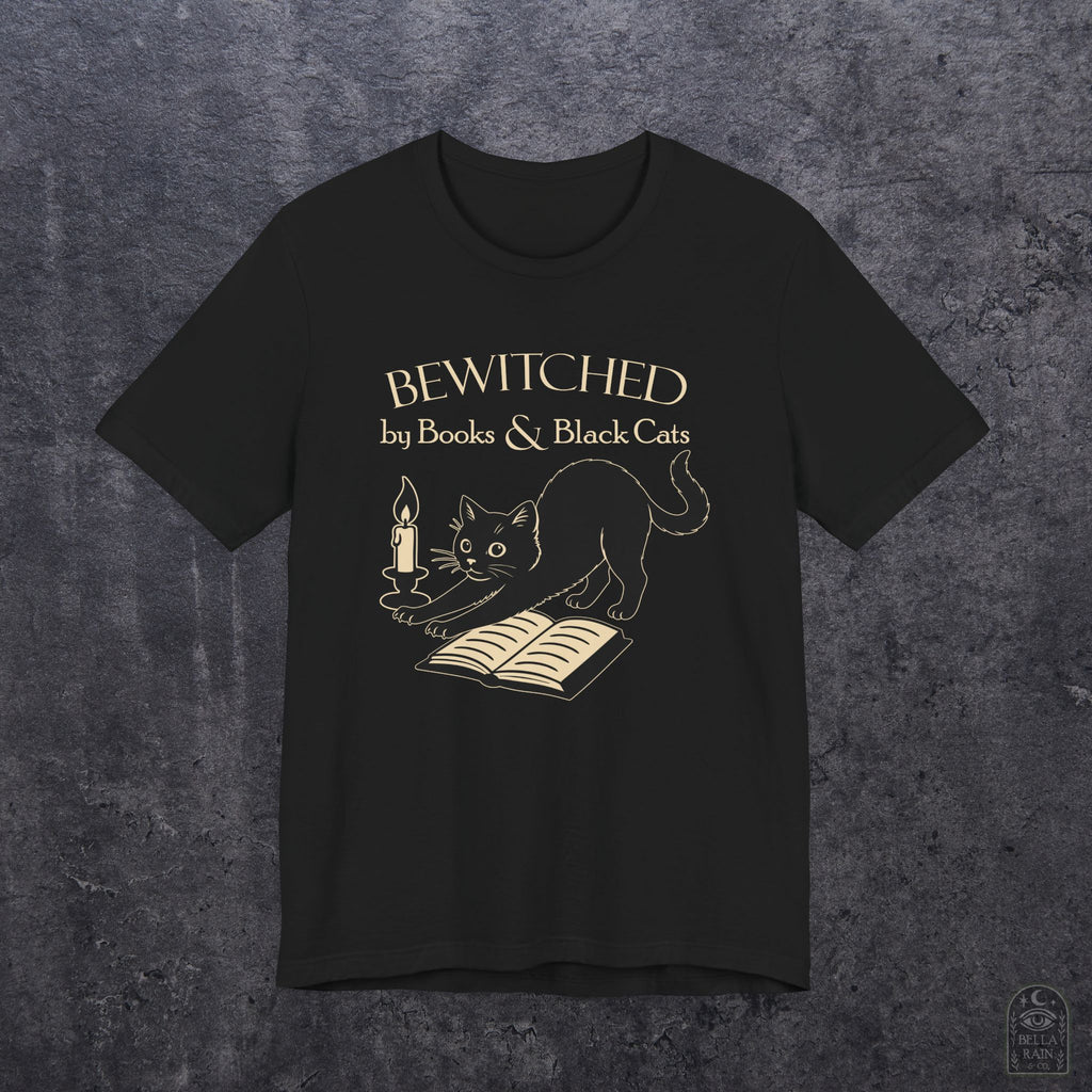 Bewitched by Books & Black Cats PREMIUM T-Shirt