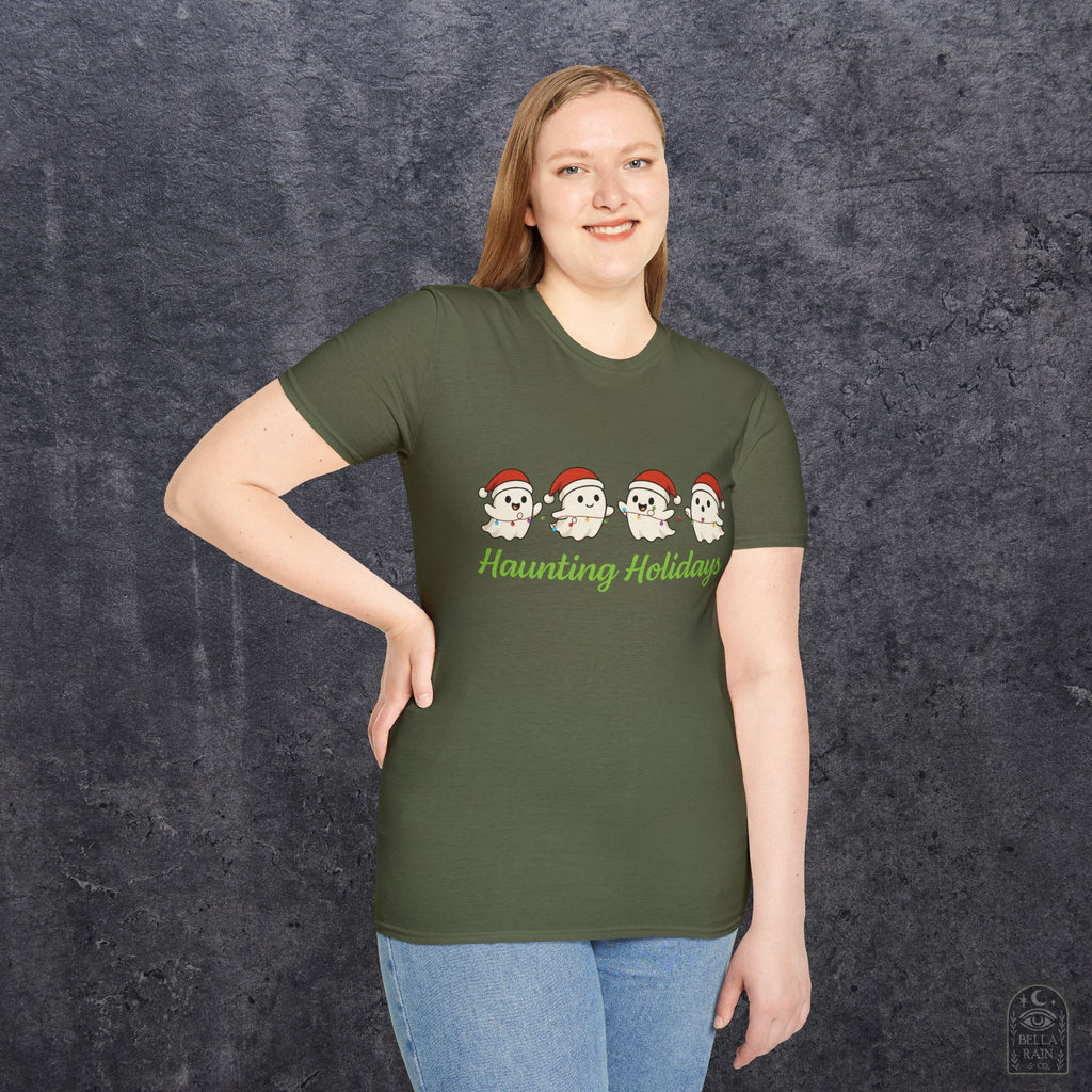 Haunting Holiday Ghosts Unisex Softstyle T-Shirt