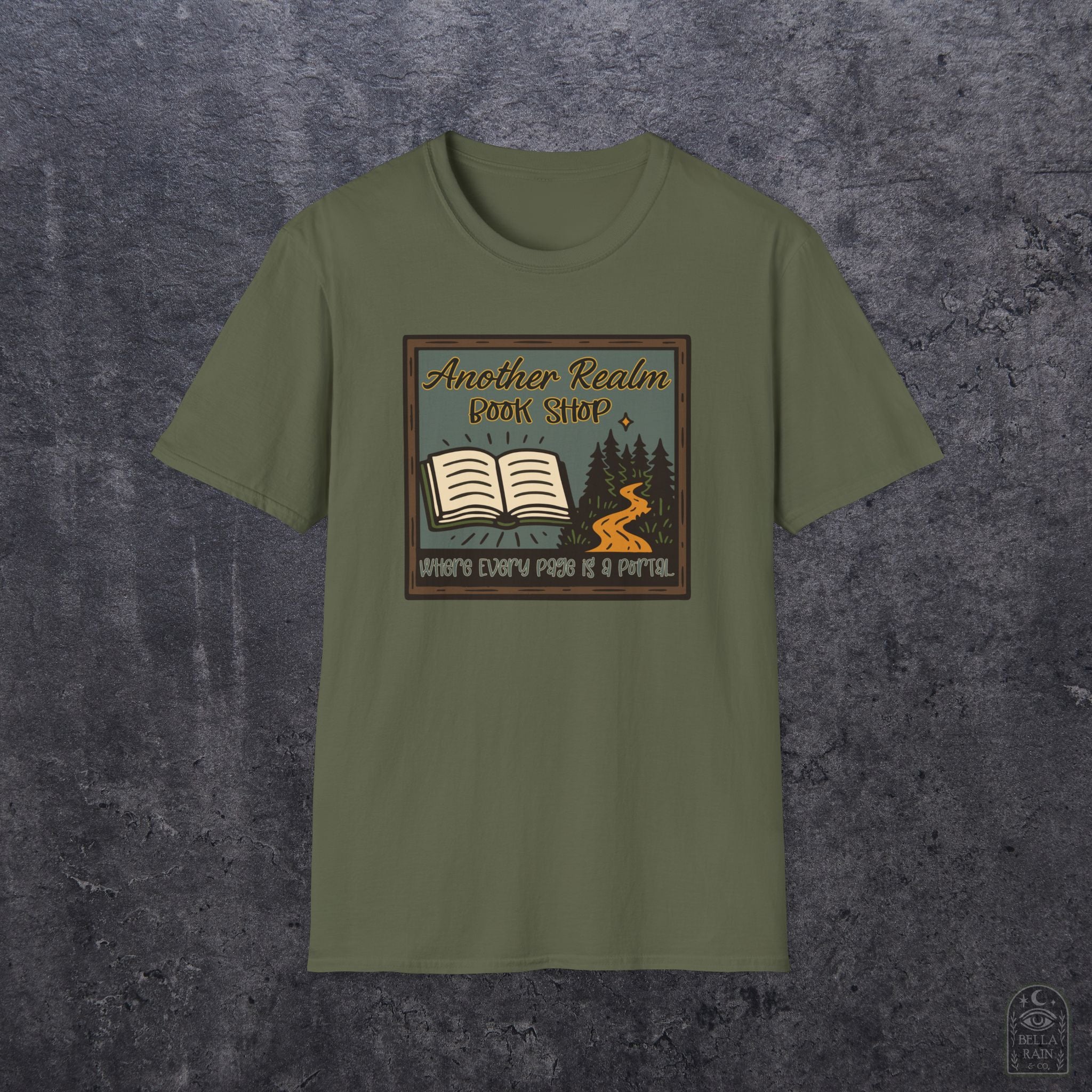 Another Realm Book Shop Unisex Softstyle T-Shirt
