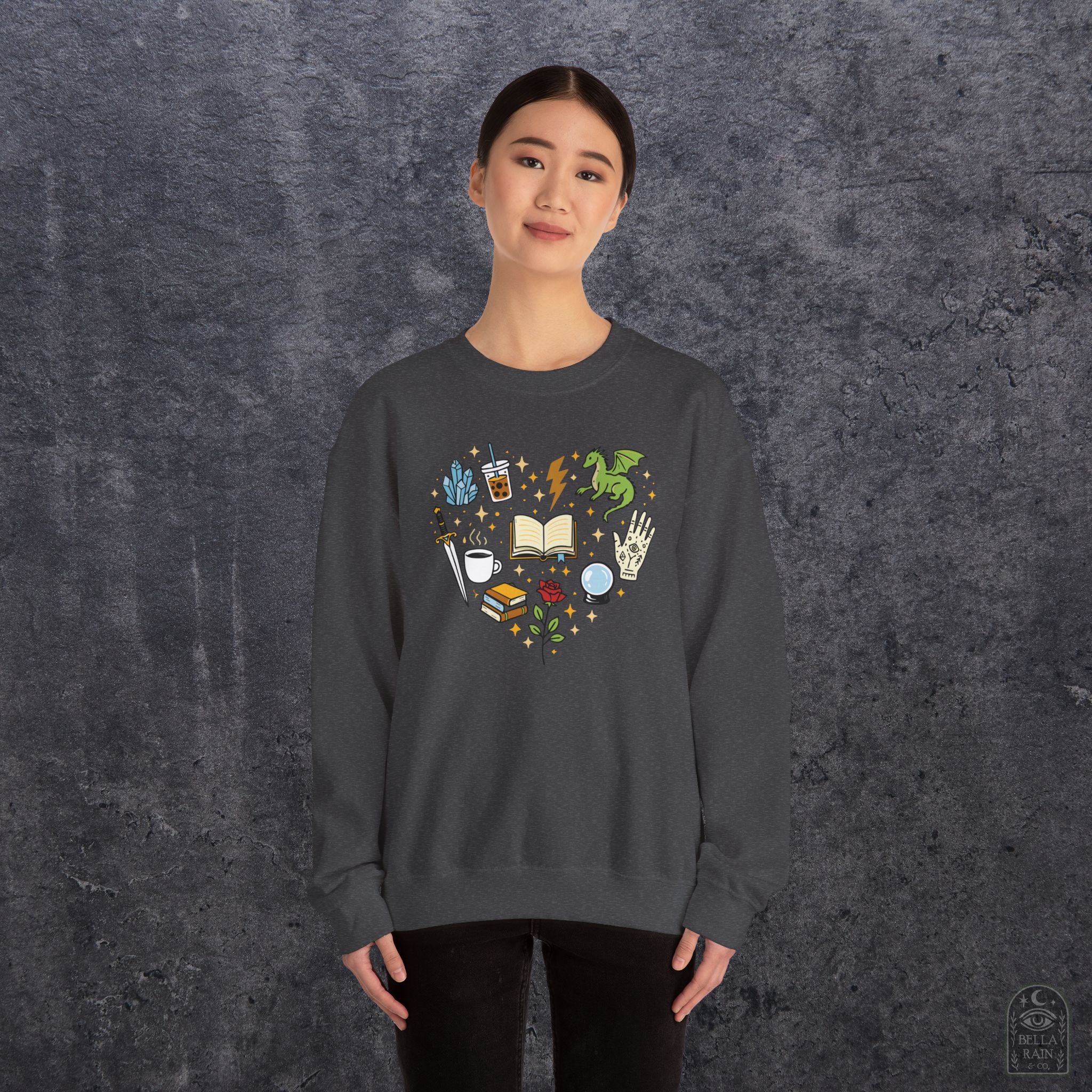 Heart Bookish Crewneck Sweatshirt