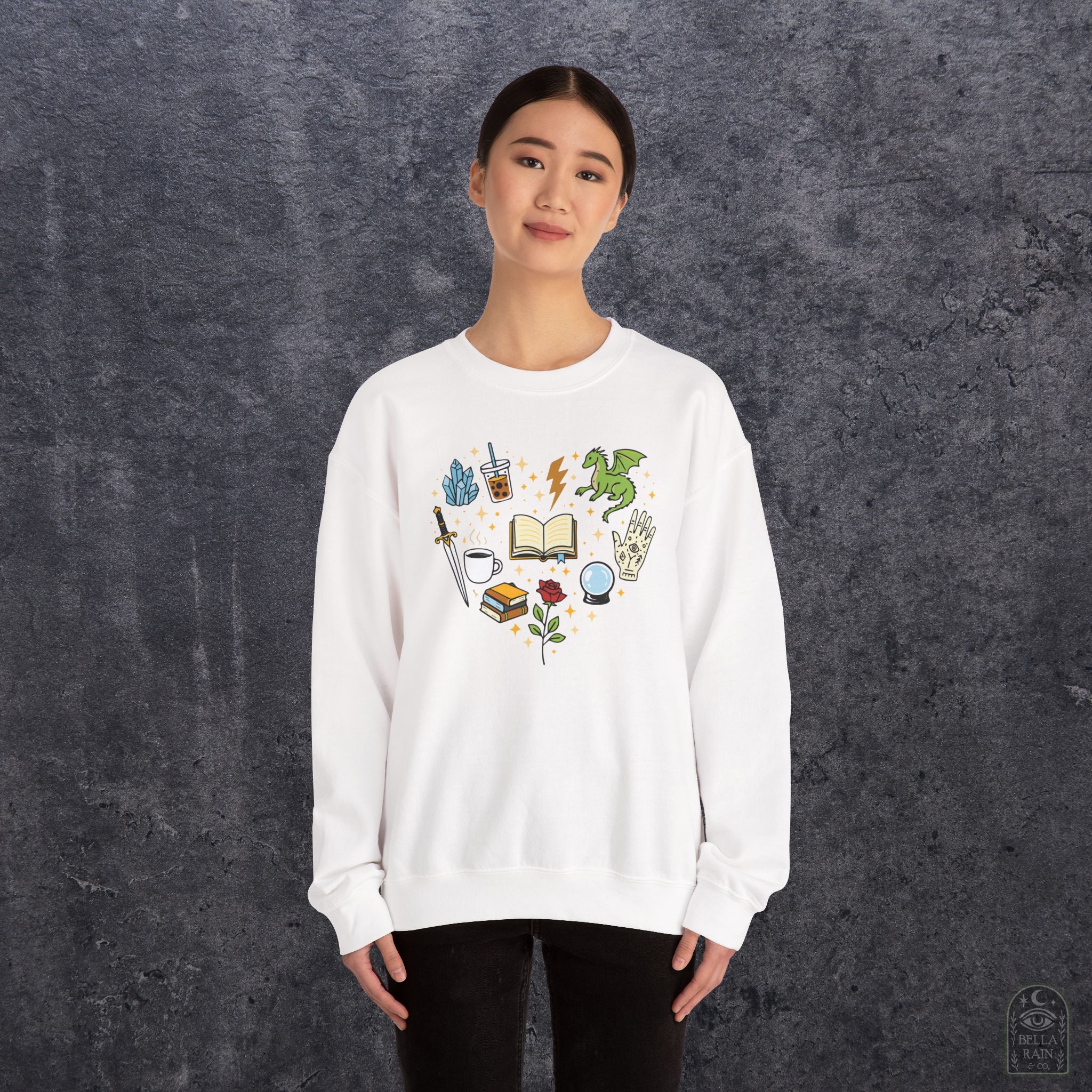 Heart Bookish Crewneck Sweatshirt