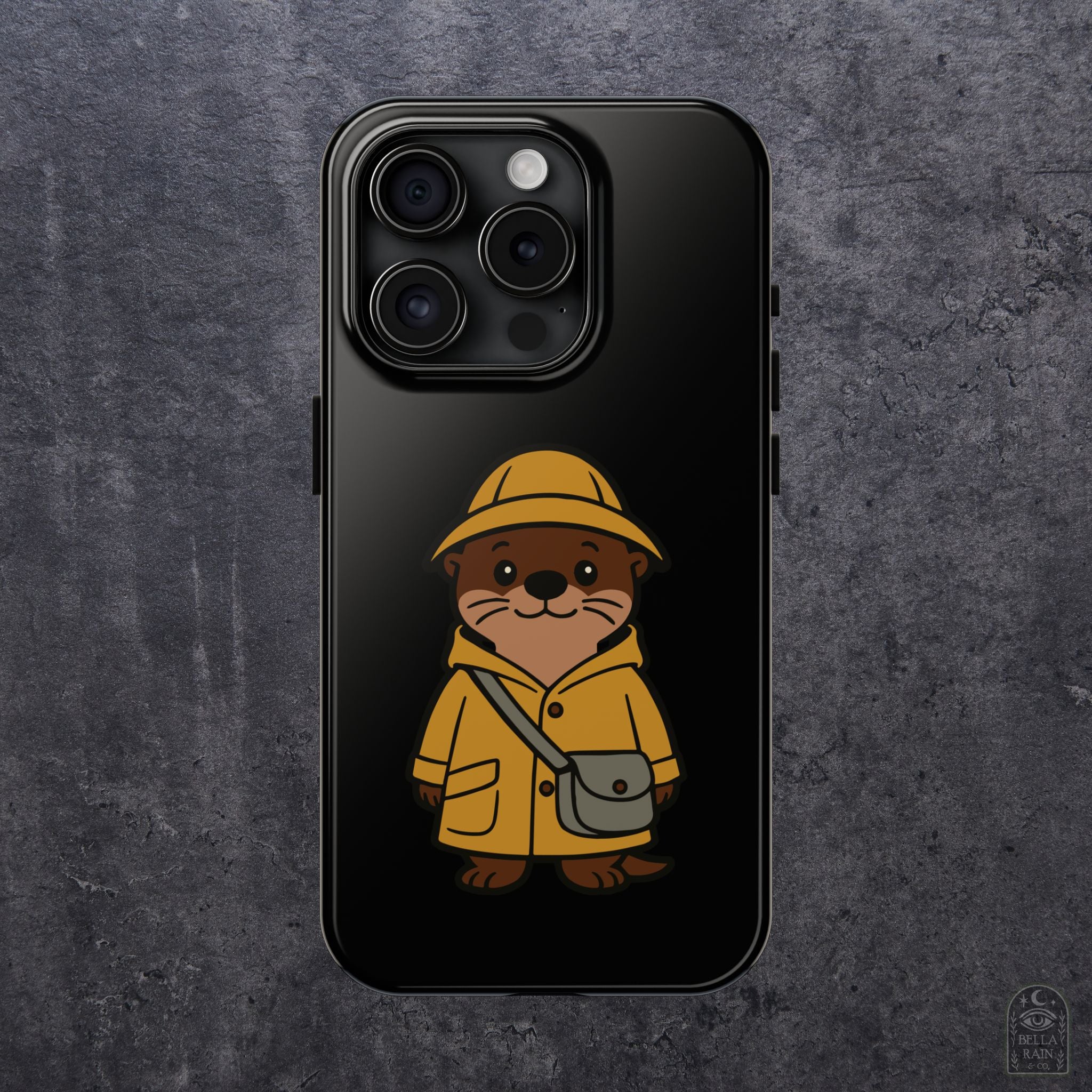 Otter in Raincoat Tough Phone Case