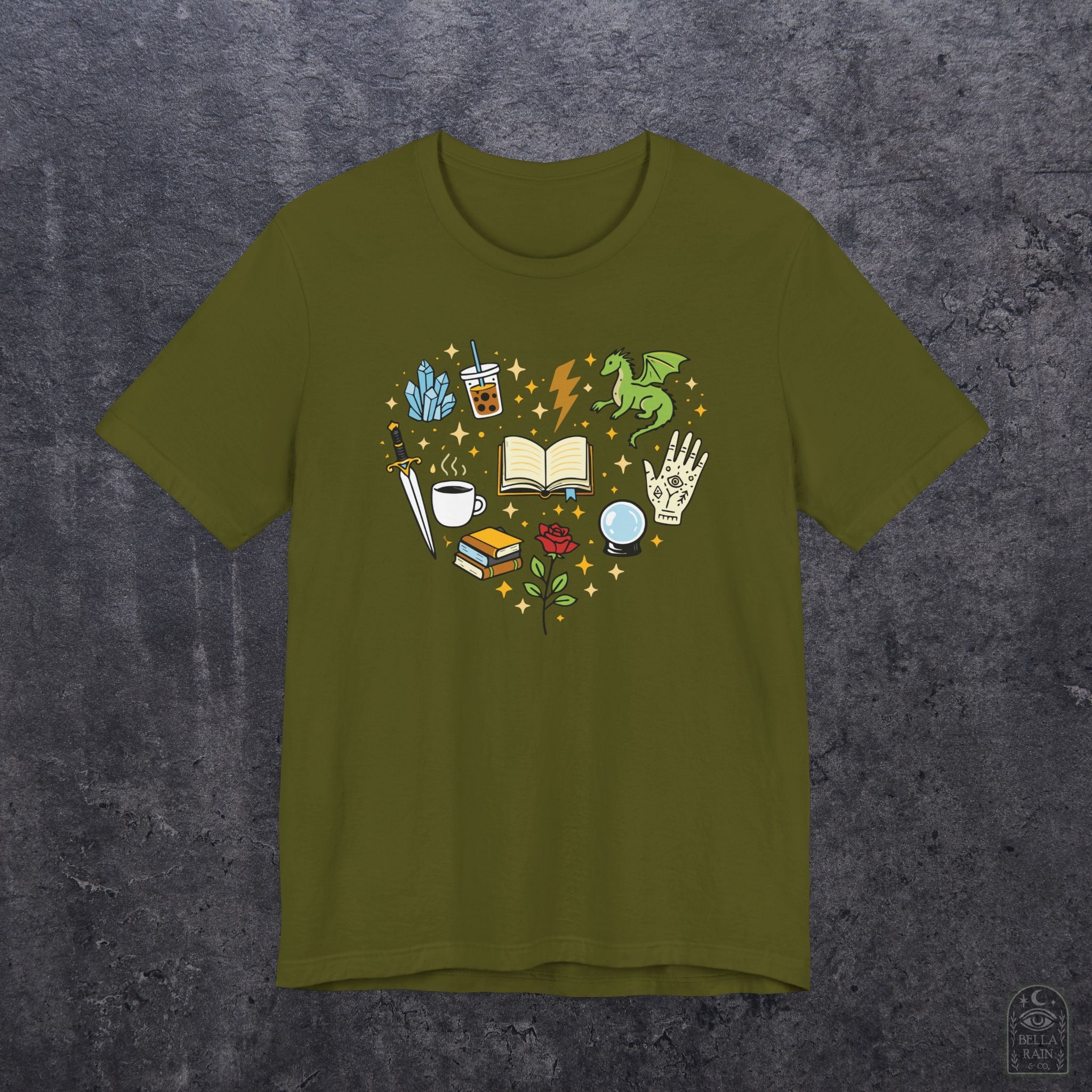 Heart Bookish Collage PREMIUM T-Shirt