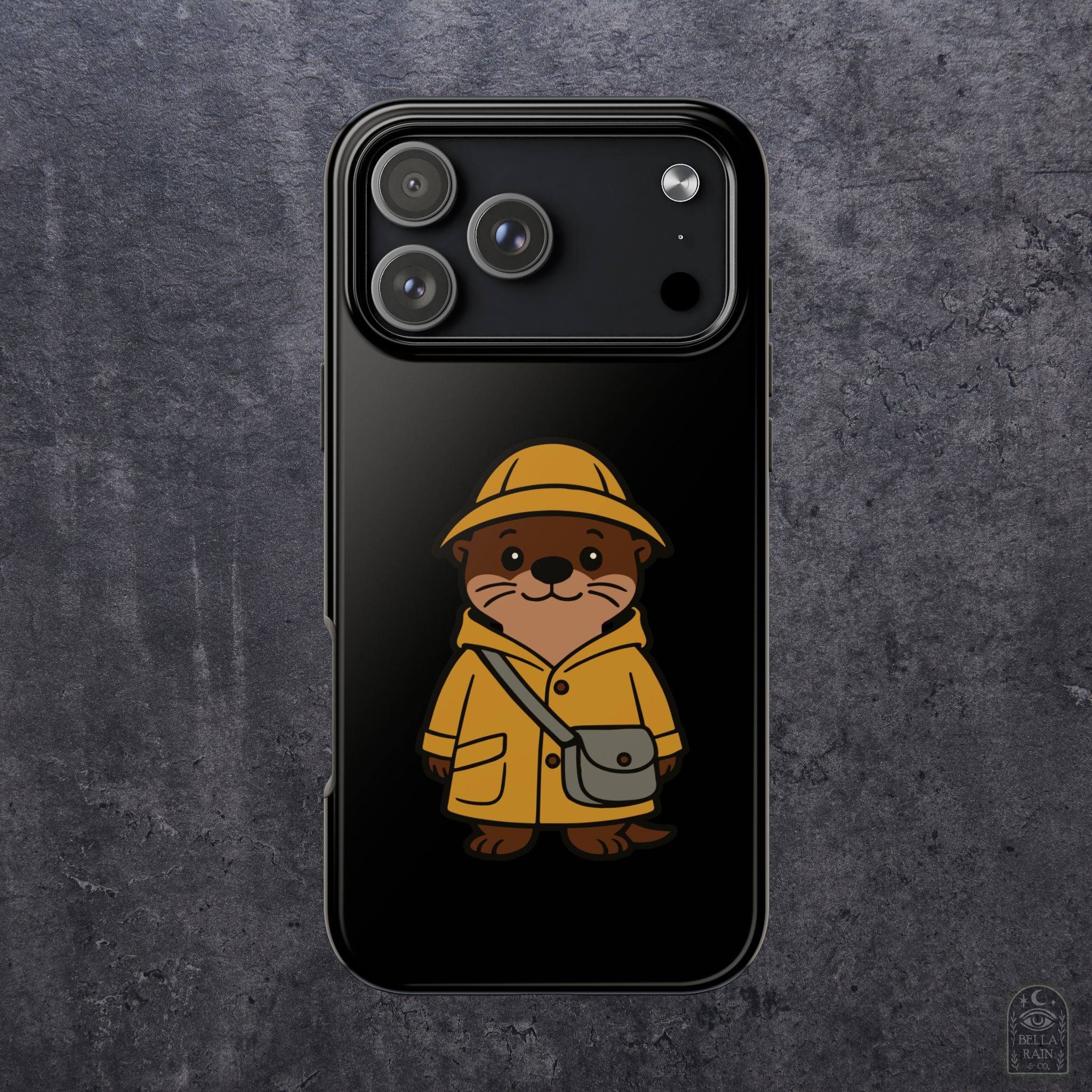 Otter in Raincoat Tough Phone Case