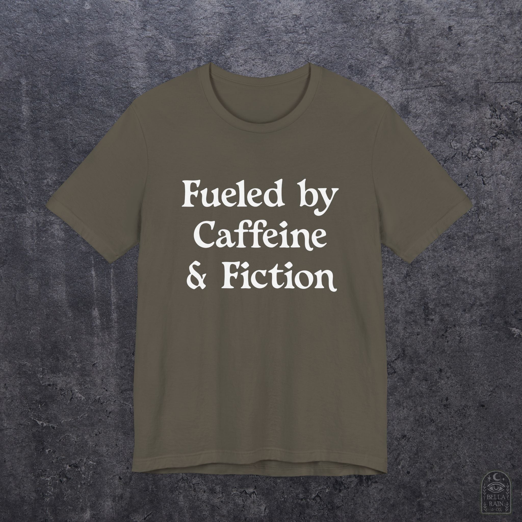 Fueled by Caffeine & Fiction PREMIUM T-Shirt
