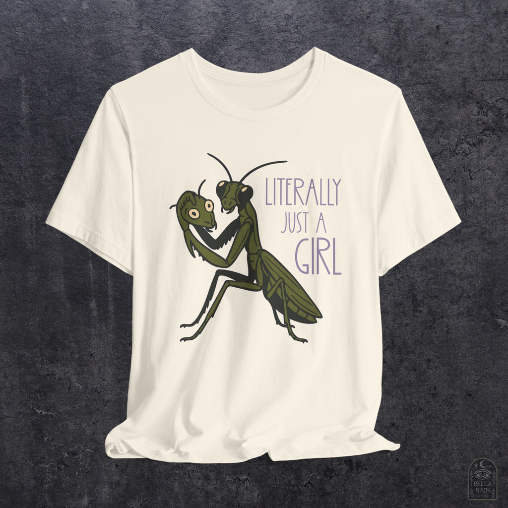 Praying Mantis Just a Girl PREMIUM T-Shirt