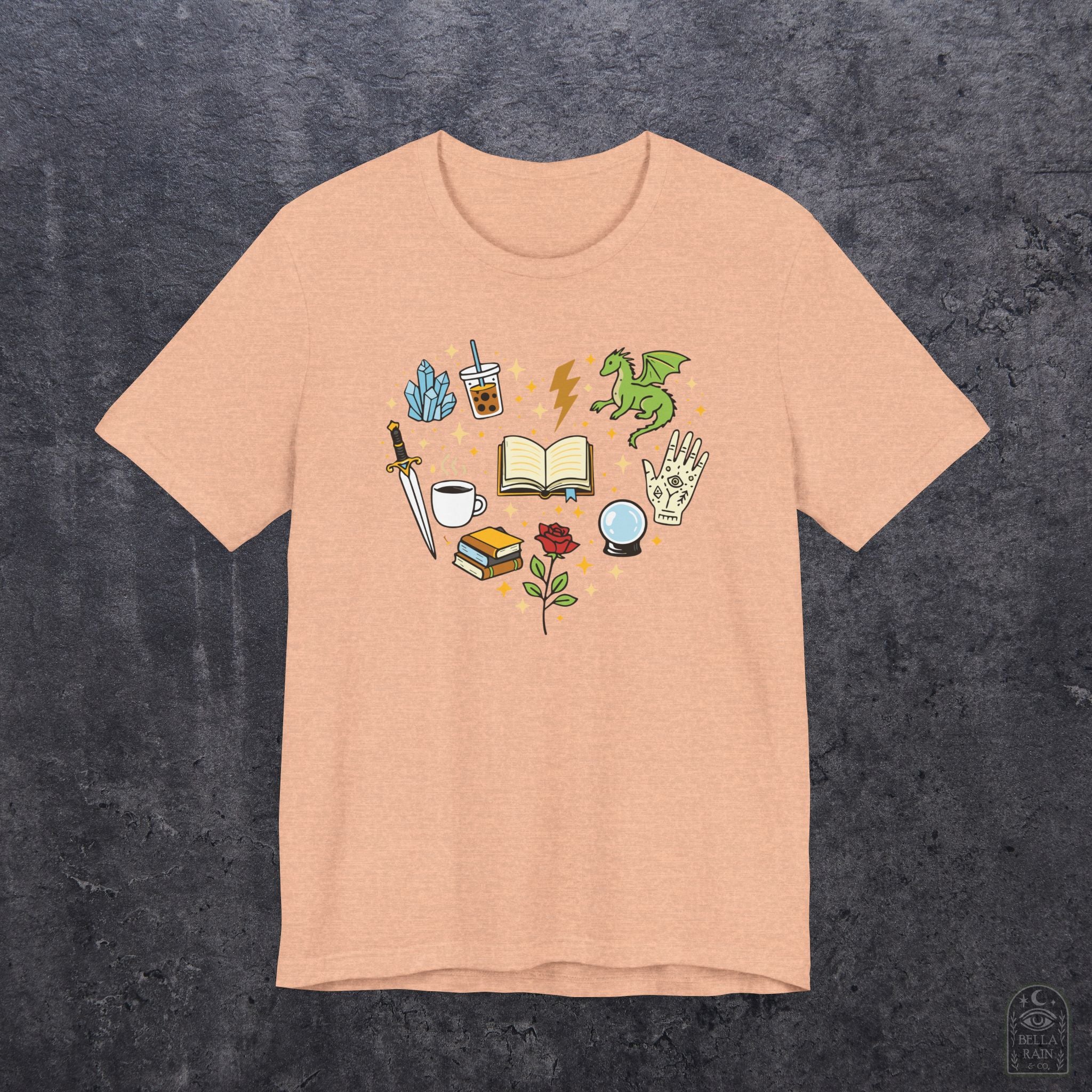 Heart Bookish Collage PREMIUM T-Shirt