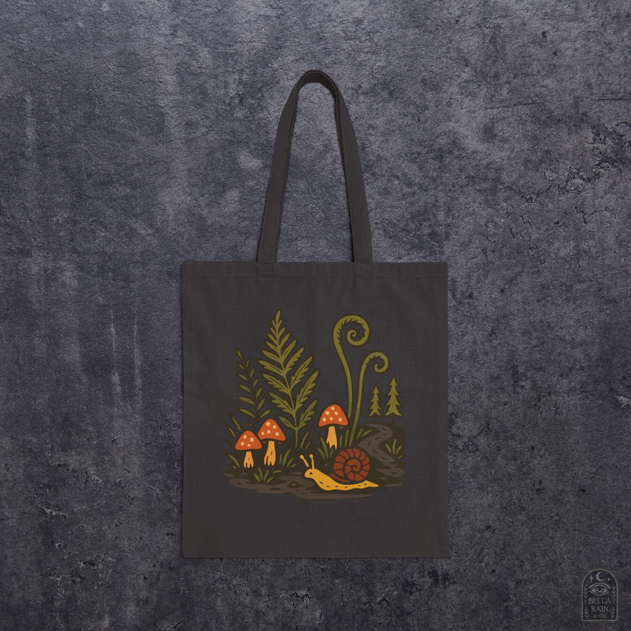 Snailin Away Cotton Canvas Tote