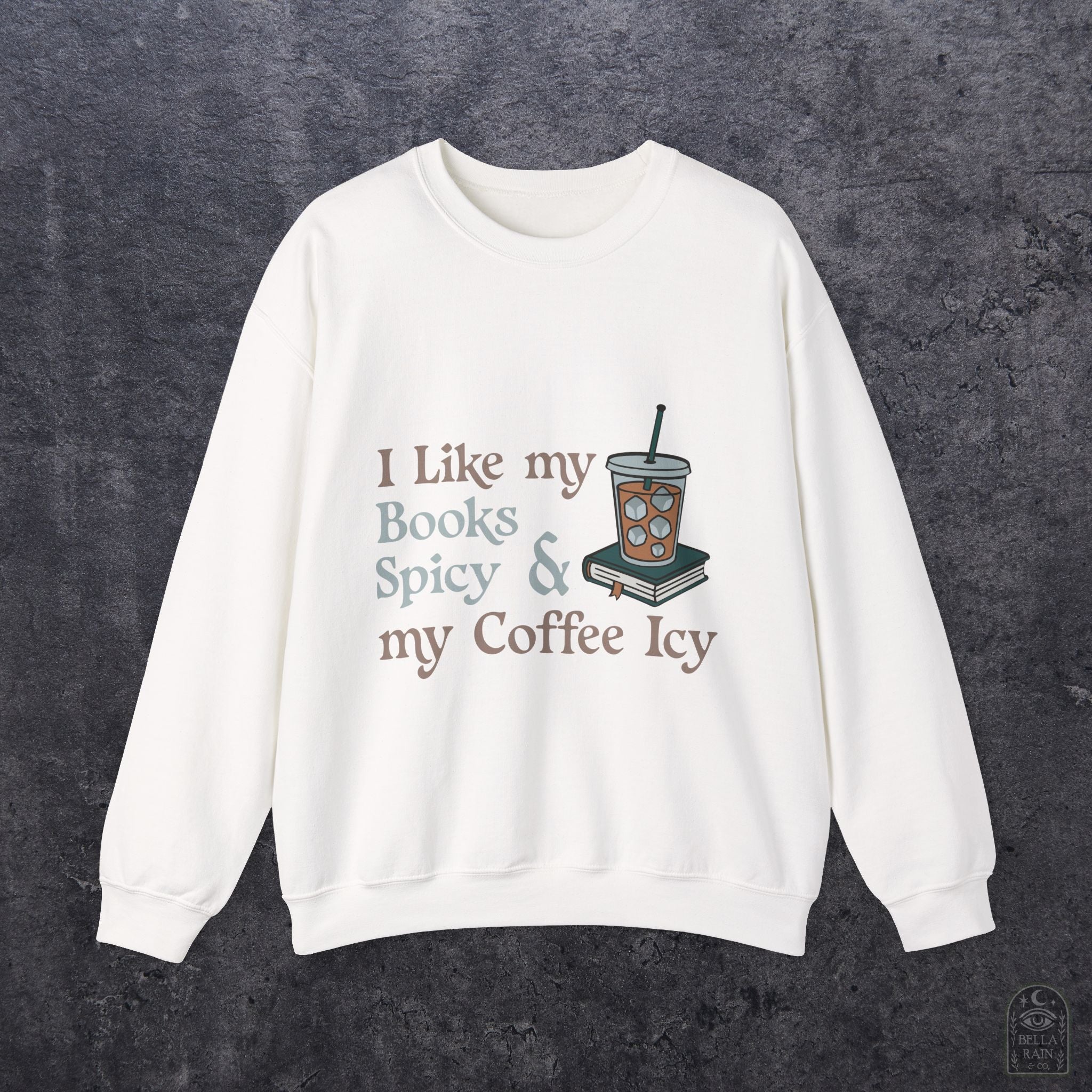 Spicy Books & Icy Coffee Crewneck Sweatshirt