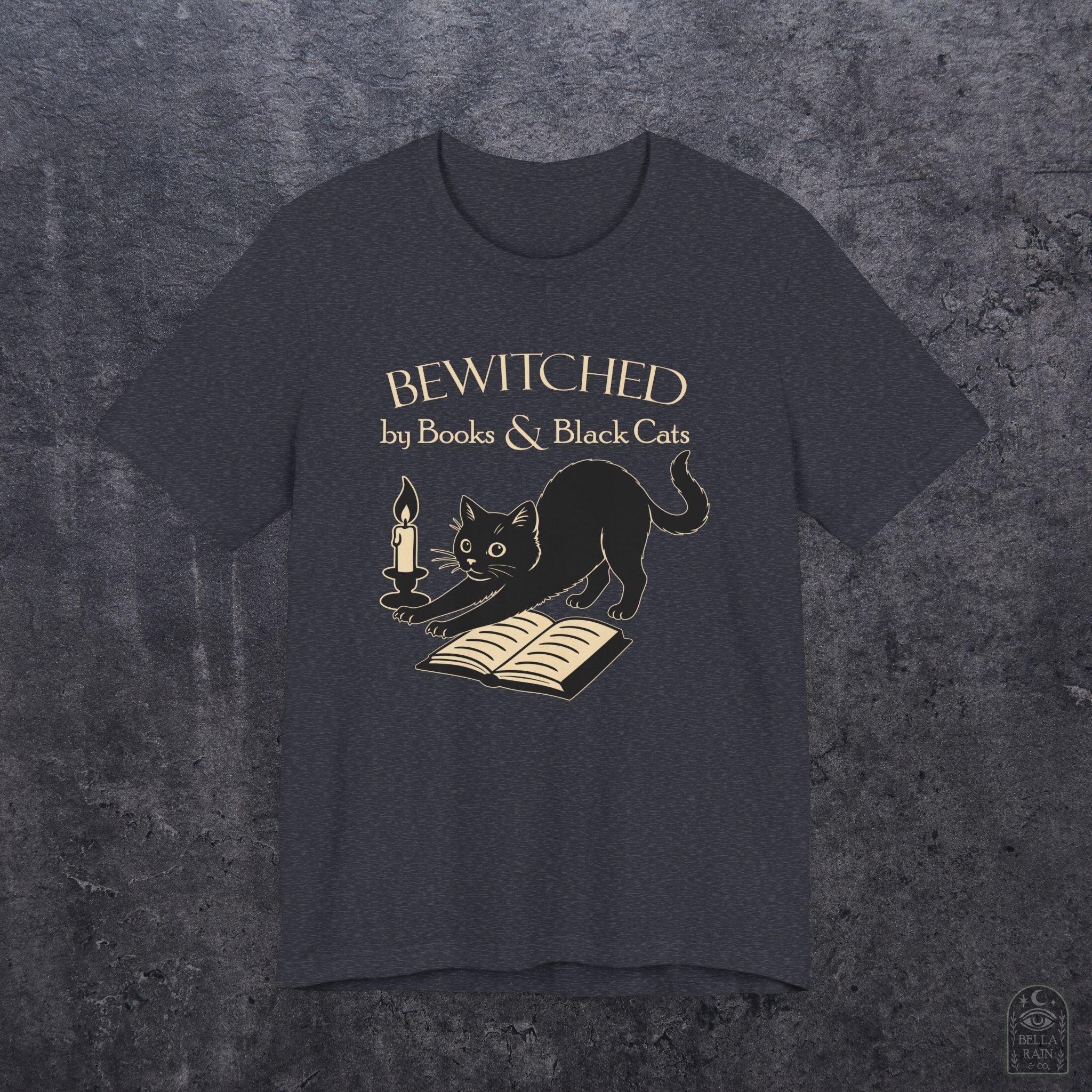 Bewitched by Books & Black Cats PREMIUM T-Shirt