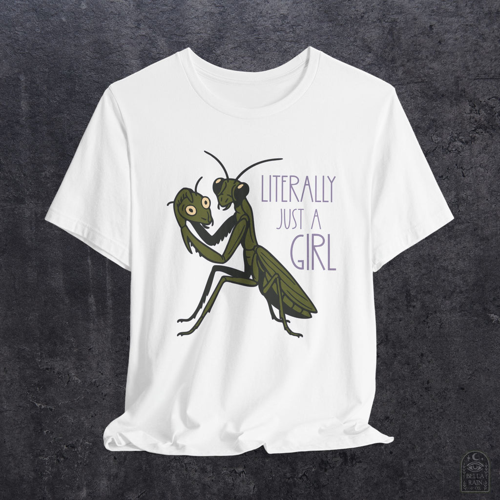 Praying Mantis Just a Girl PREMIUM T-Shirt