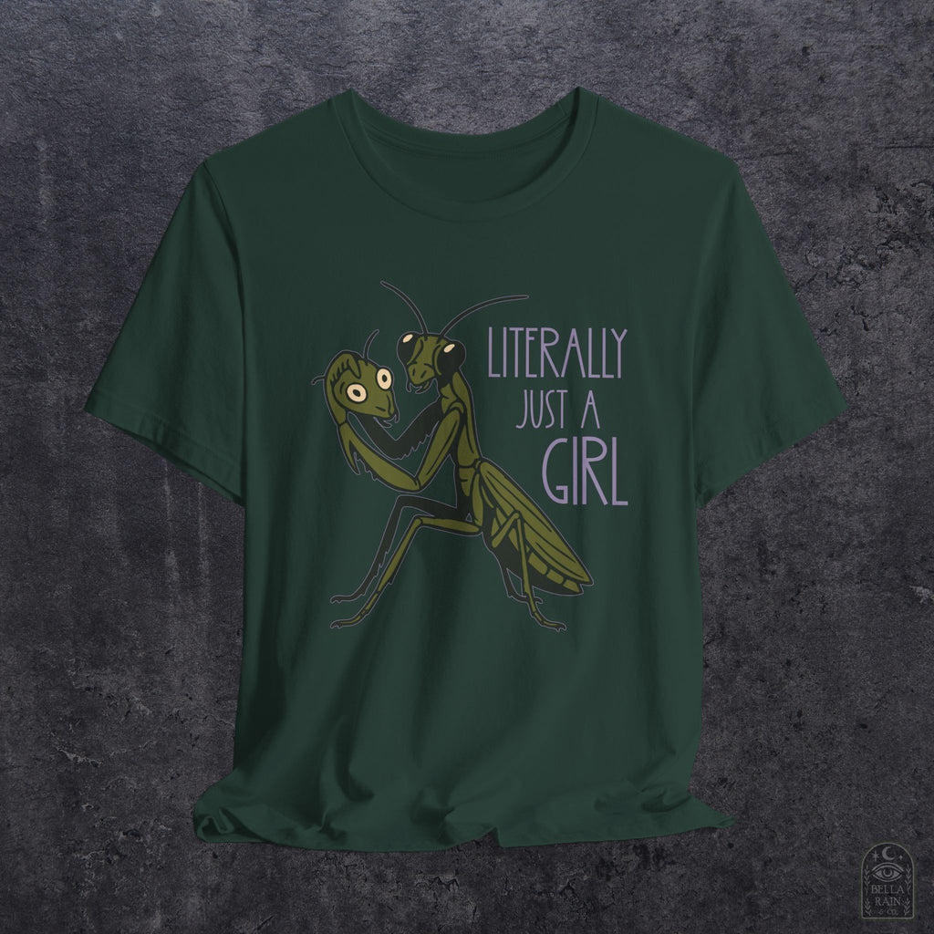 Praying Mantis Just a Girl PREMIUM T-Shirt