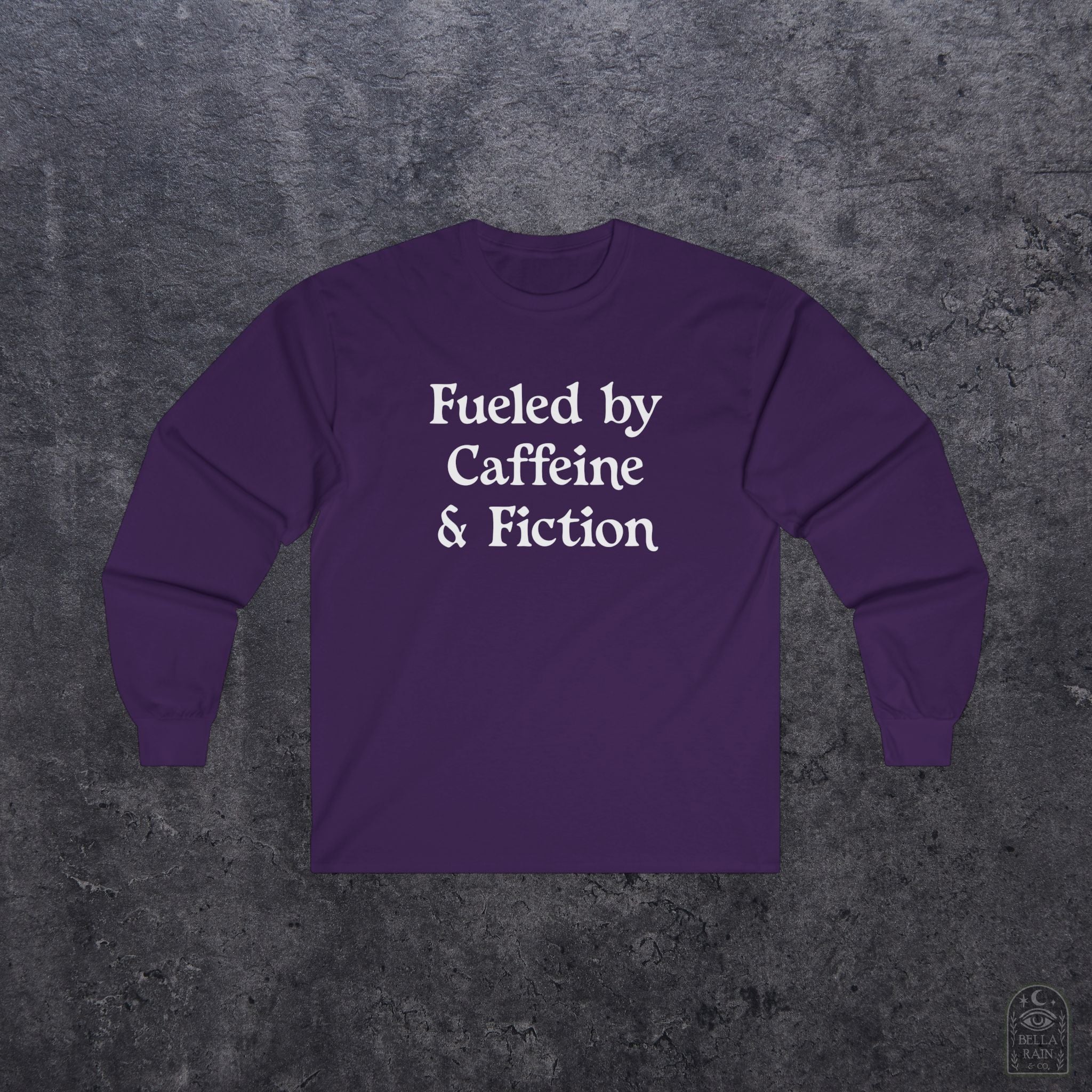 Fueled by Caffeine & Fiction Unisex Long Sleeve Tee