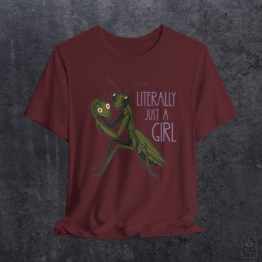 Praying Mantis Just a Girl PREMIUM T-Shirt
