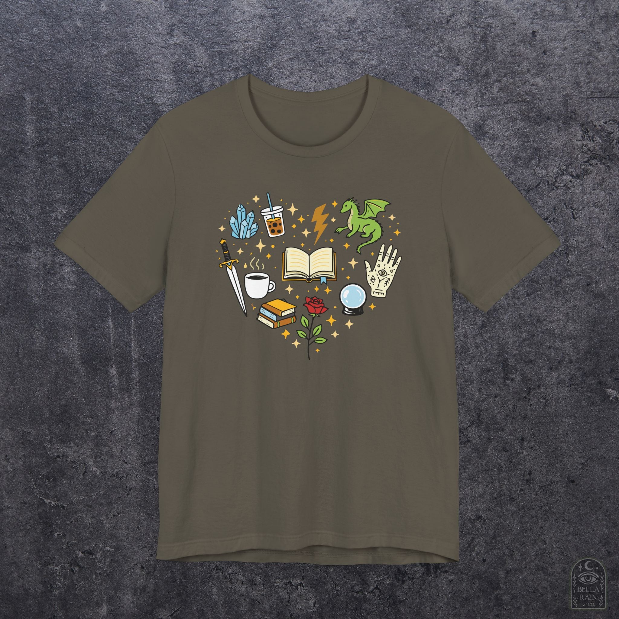 Heart Bookish Collage PREMIUM T-Shirt