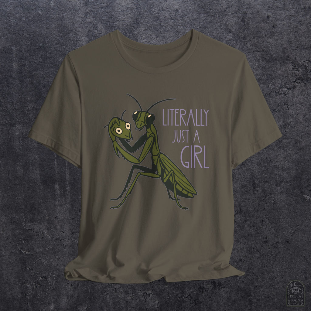 Praying Mantis Just a Girl PREMIUM T-Shirt