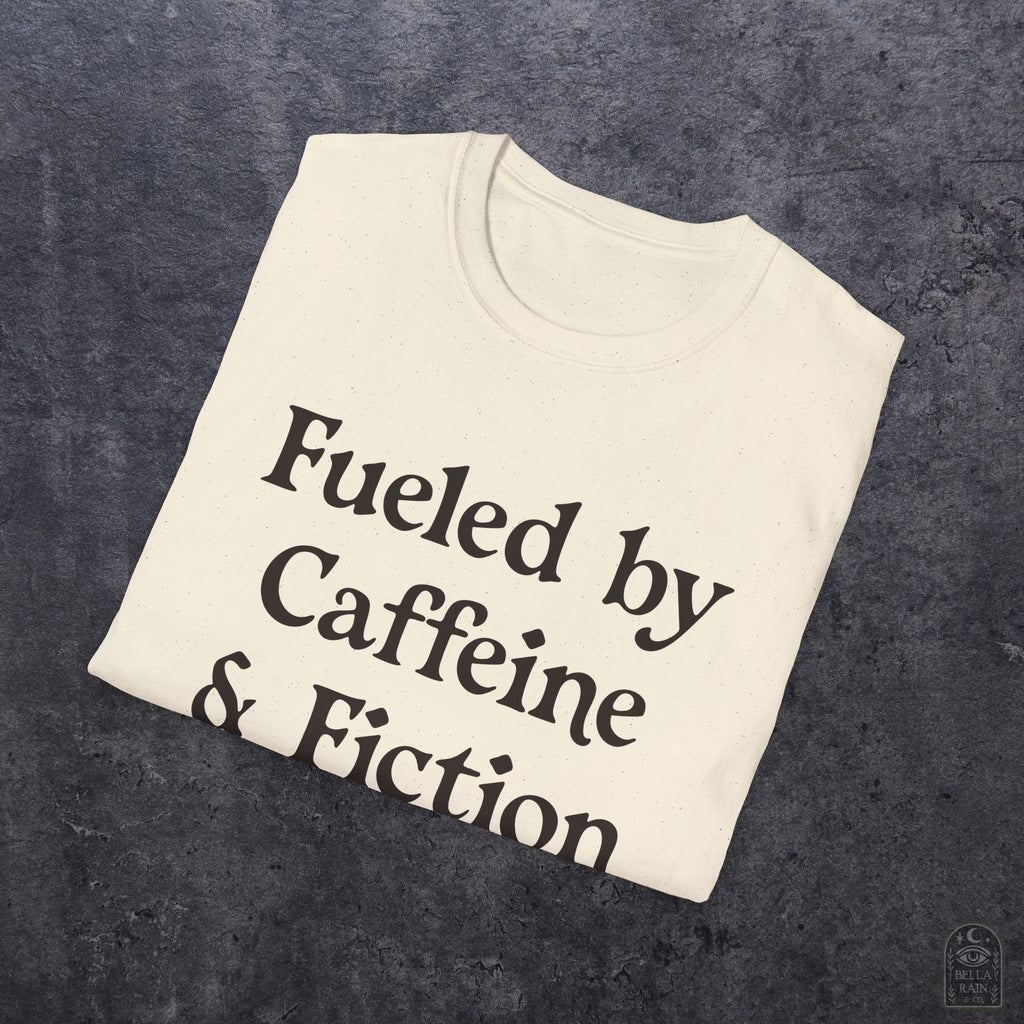 Fueled by Caffeine & Fiction Unisex Softstyle T-Shirt
