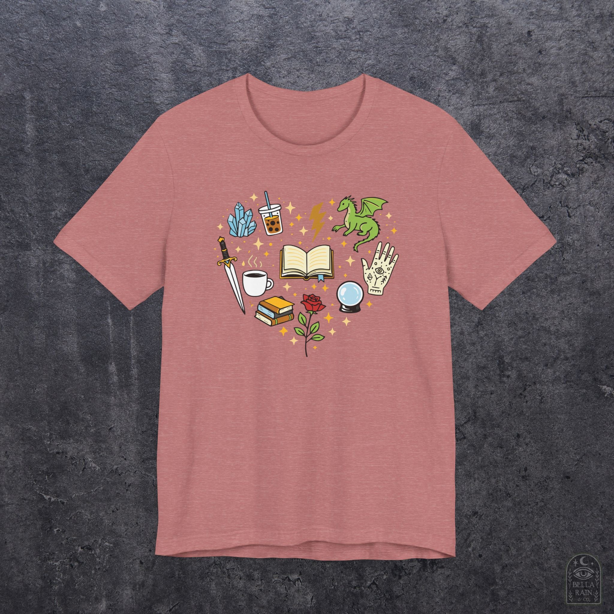 Heart Bookish Collage PREMIUM T-Shirt