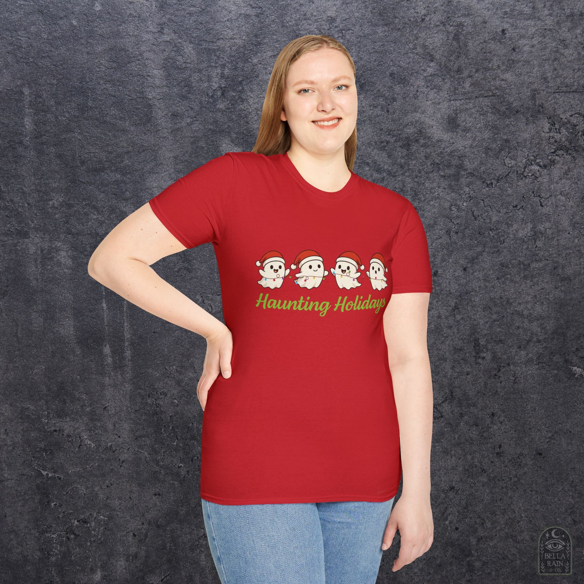 Haunting Holiday Ghosts Unisex Softstyle T-Shirt