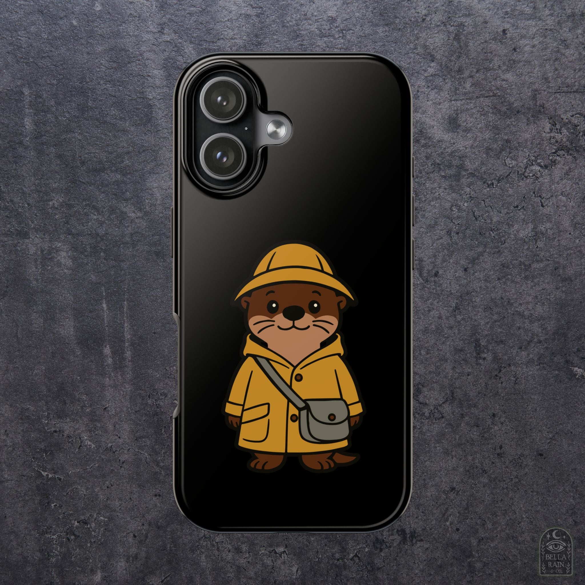 Otter in Raincoat Tough Phone Case