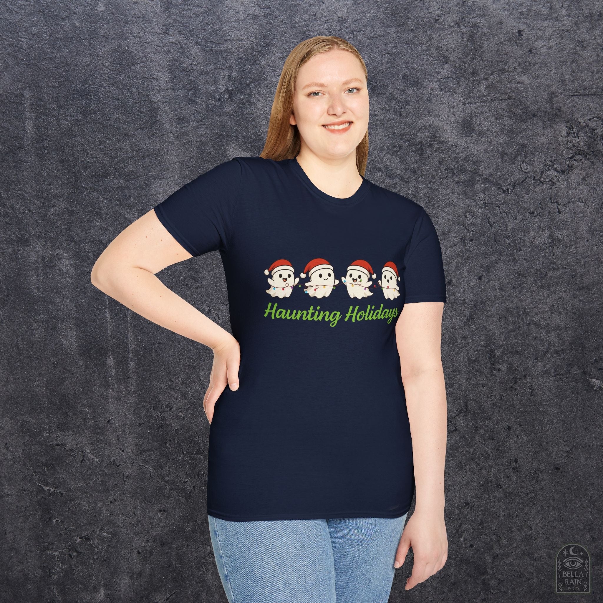 Haunting Holiday Ghosts Unisex Softstyle T-Shirt
