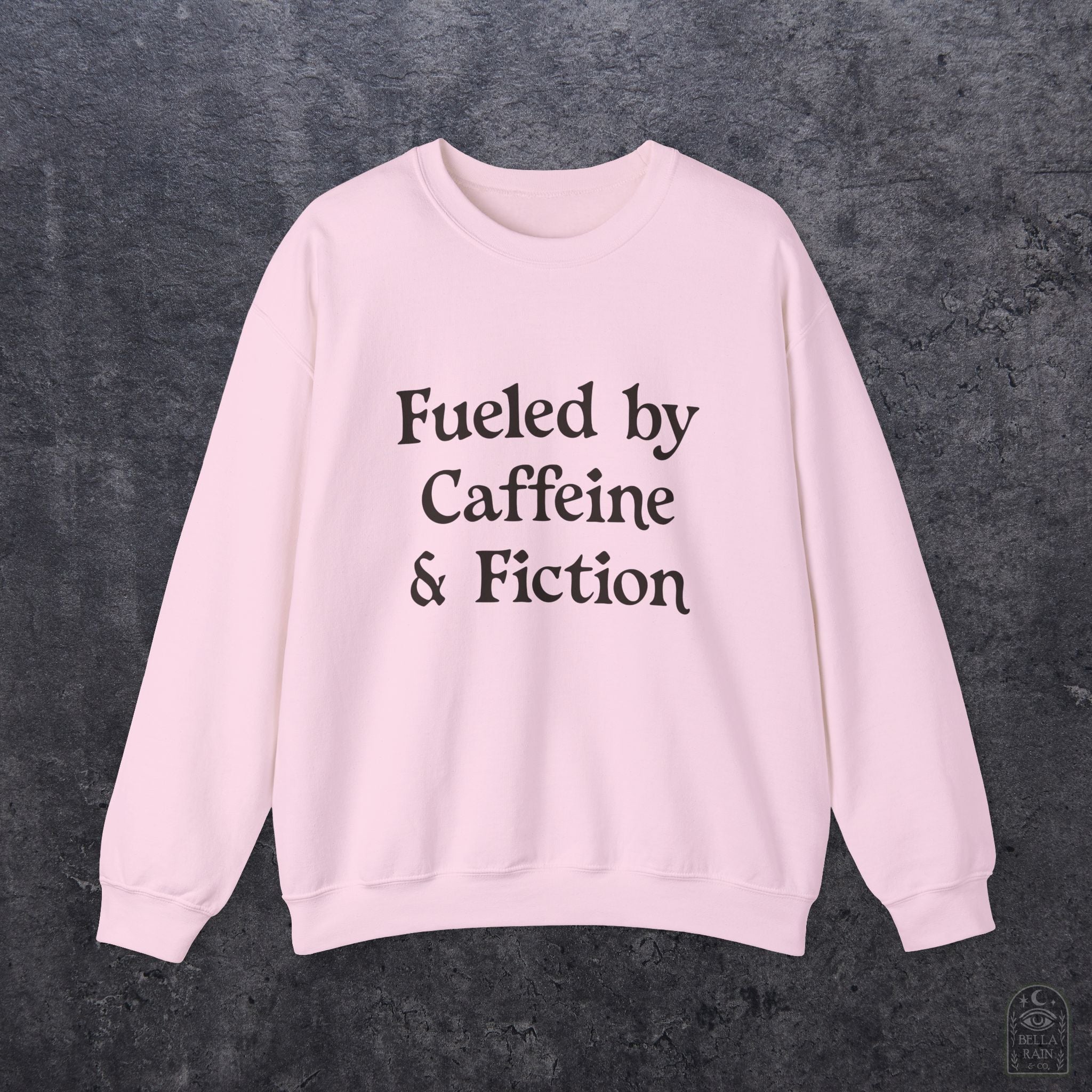 Fueled by Caffeine & Fiction  Crewneck Sweatshirt