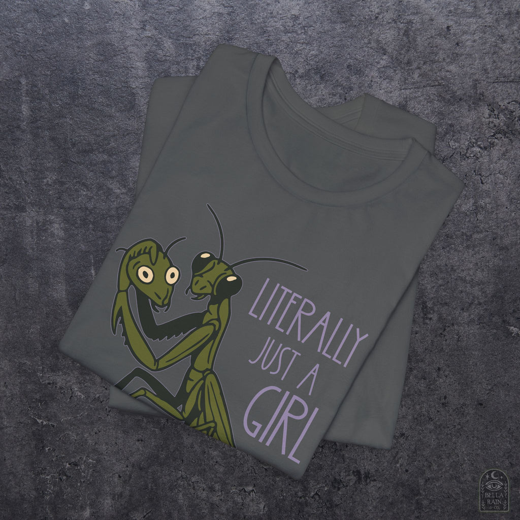 Praying Mantis Just a Girl PREMIUM T-Shirt