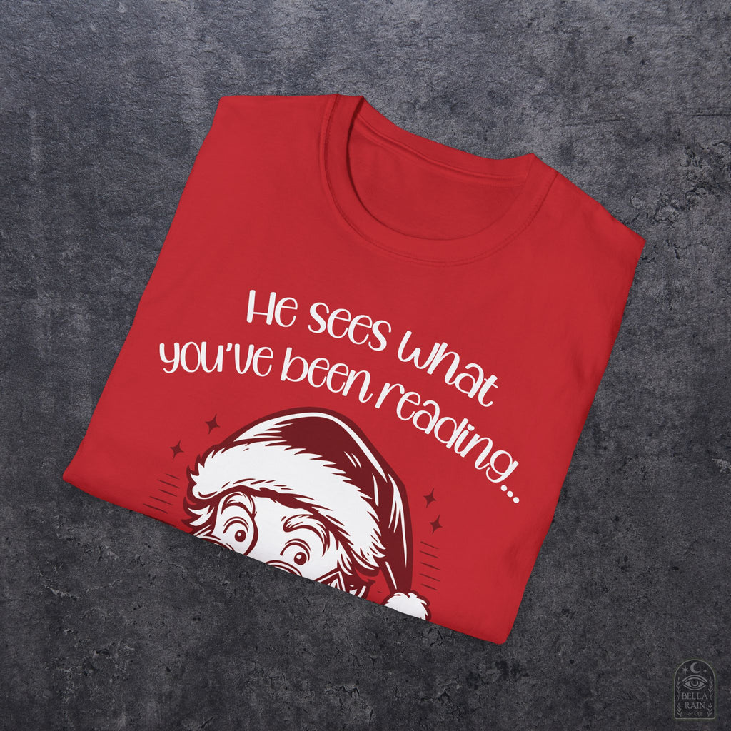 He Sees What You've Been Reading Unisex Softstyle T-Shirt